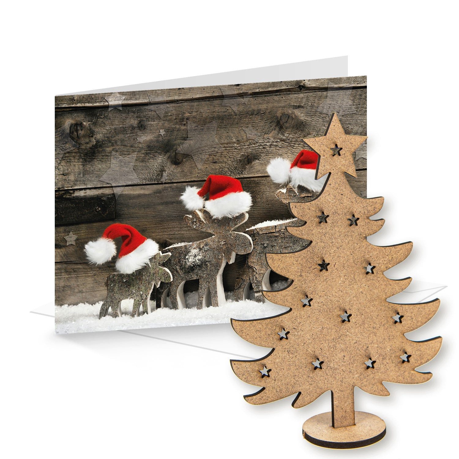 Logbuch-Verlag Klappkarte 10 Weihnachtskarten DIN
