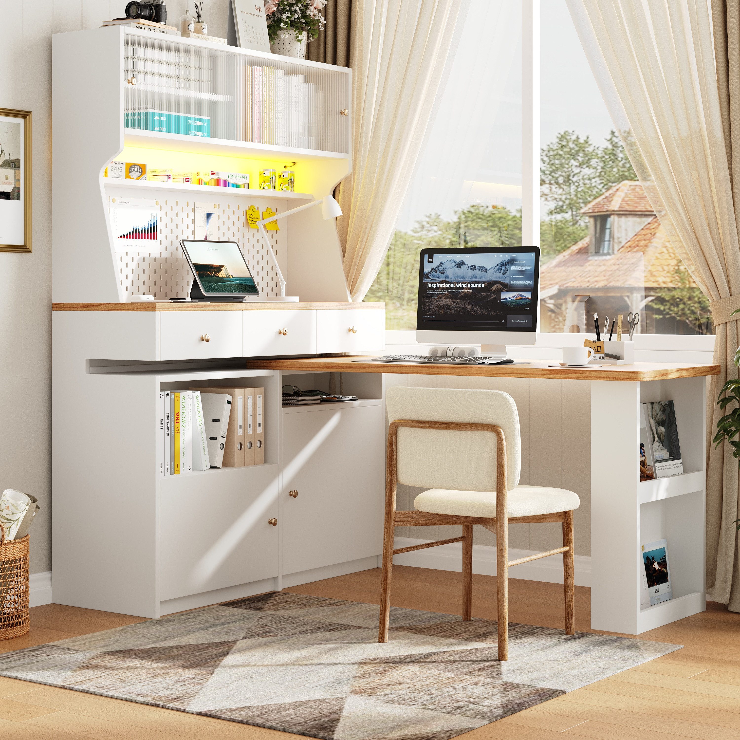 OKWISH Hochschrank Snackschrank,Schreibtisch,Tischschrank (Küchenschrank – günstig online kaufen