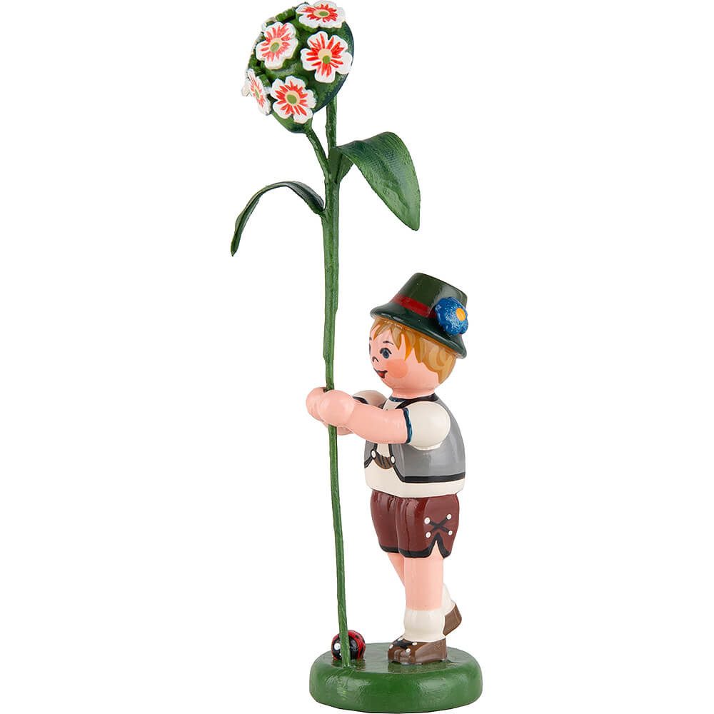 Hubrig Volkskunst GmbH Dekofigur Blumenkind Junge mit Bartnelke (11cm) von Hubrig Volkskunst