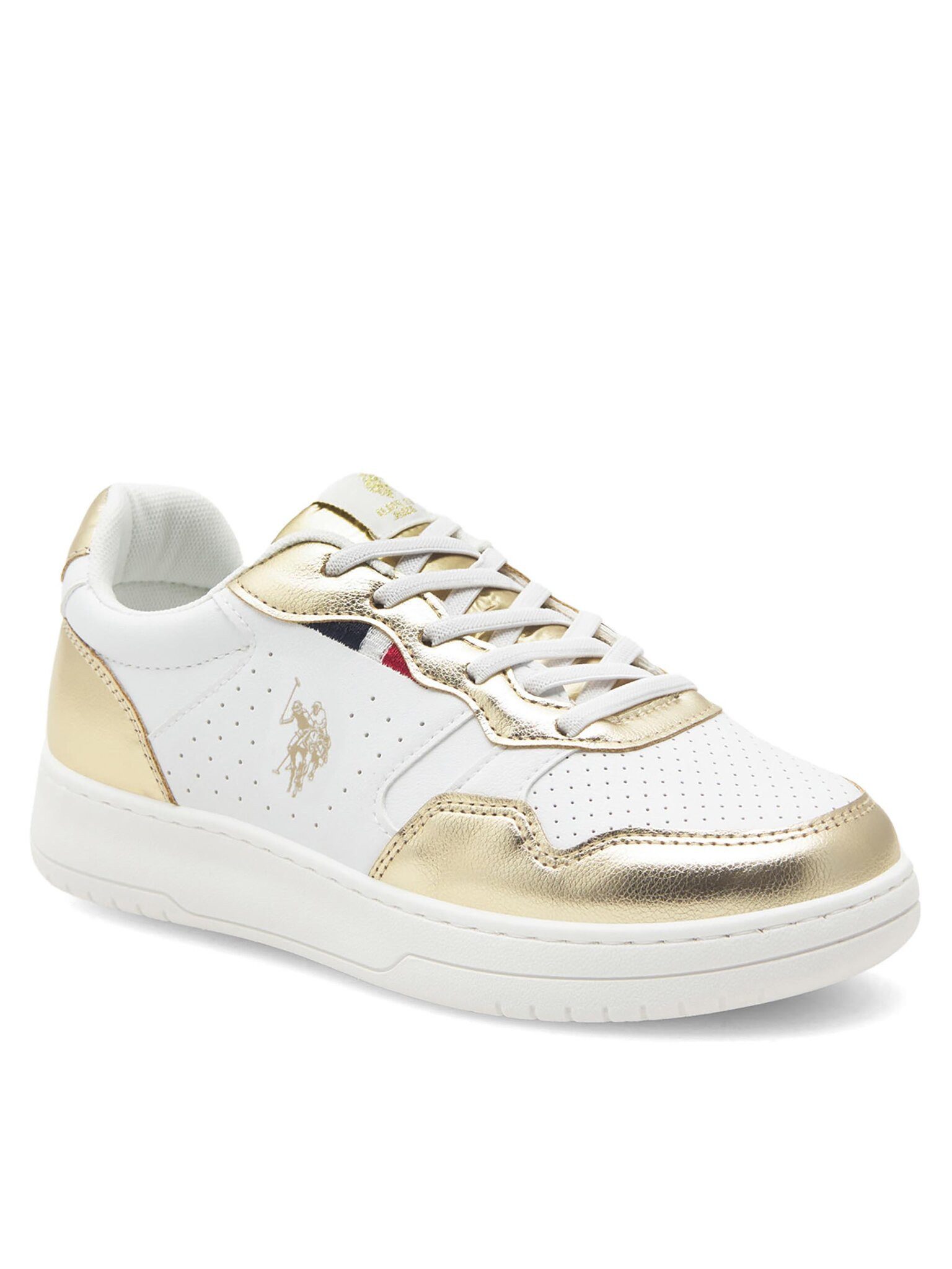 U.S. Polo Assn. Sneakers Mädchen DENNY004A Weiß, Golden Sneaker