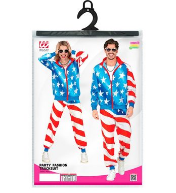 Widmann S.r.l. Kostüm Trainingsanzug 'U.S.A.' für Erwachsene, Neon Mehr