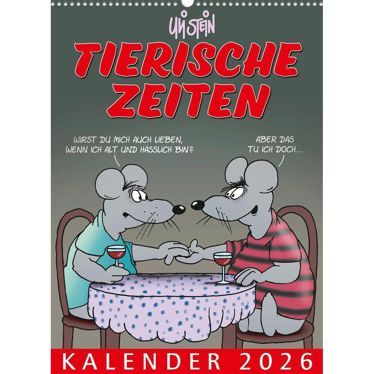 Lappan Verlag Настенный календарь Uli Stein Tierische Zeiten 2026: Monatskalender für die Wand: Prakt