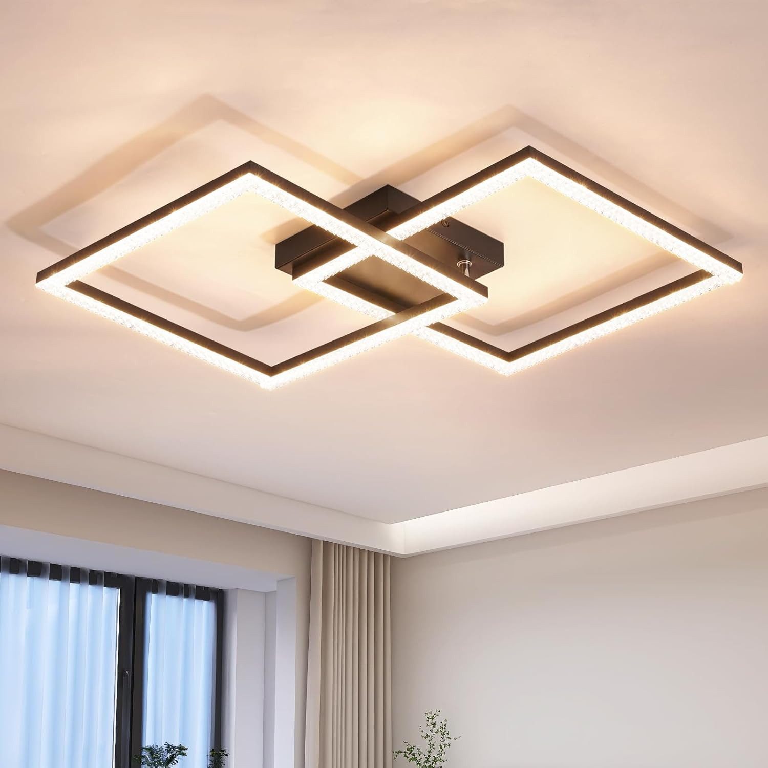 ZMH LED Deckenleuchte Wohnzimmer Modern 2 Flammig 24W Deckenlampe Küche - W günstig online kaufen