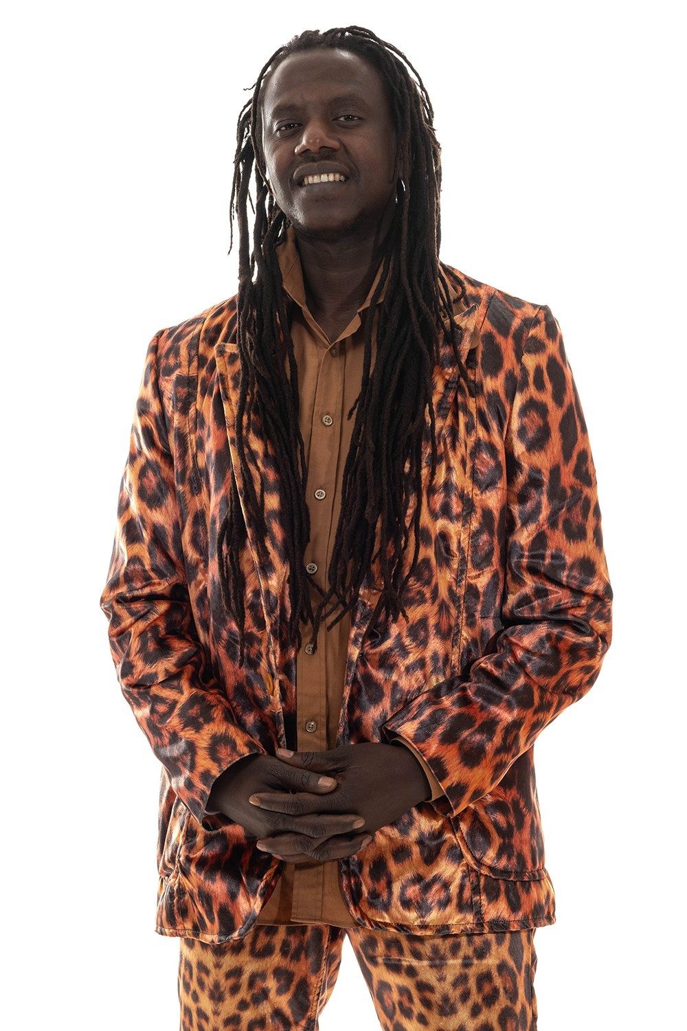 Comycom Sakko Herren 70er Leopardenfell Muster