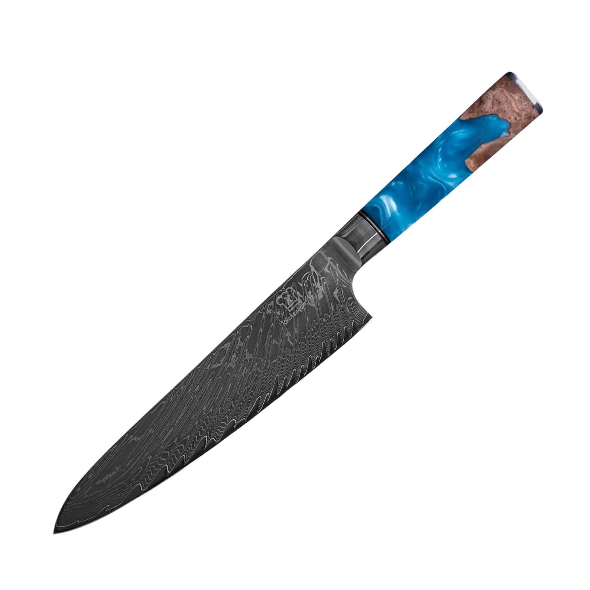 Küchenkompane Fleischmesser Damast Chefmesser 67 Lagen Damaststahl - Damaszener Stahl Küchenmesser