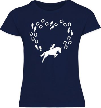 Shirtracer T-Shirt Reiter und Pferd Herz Pferd
