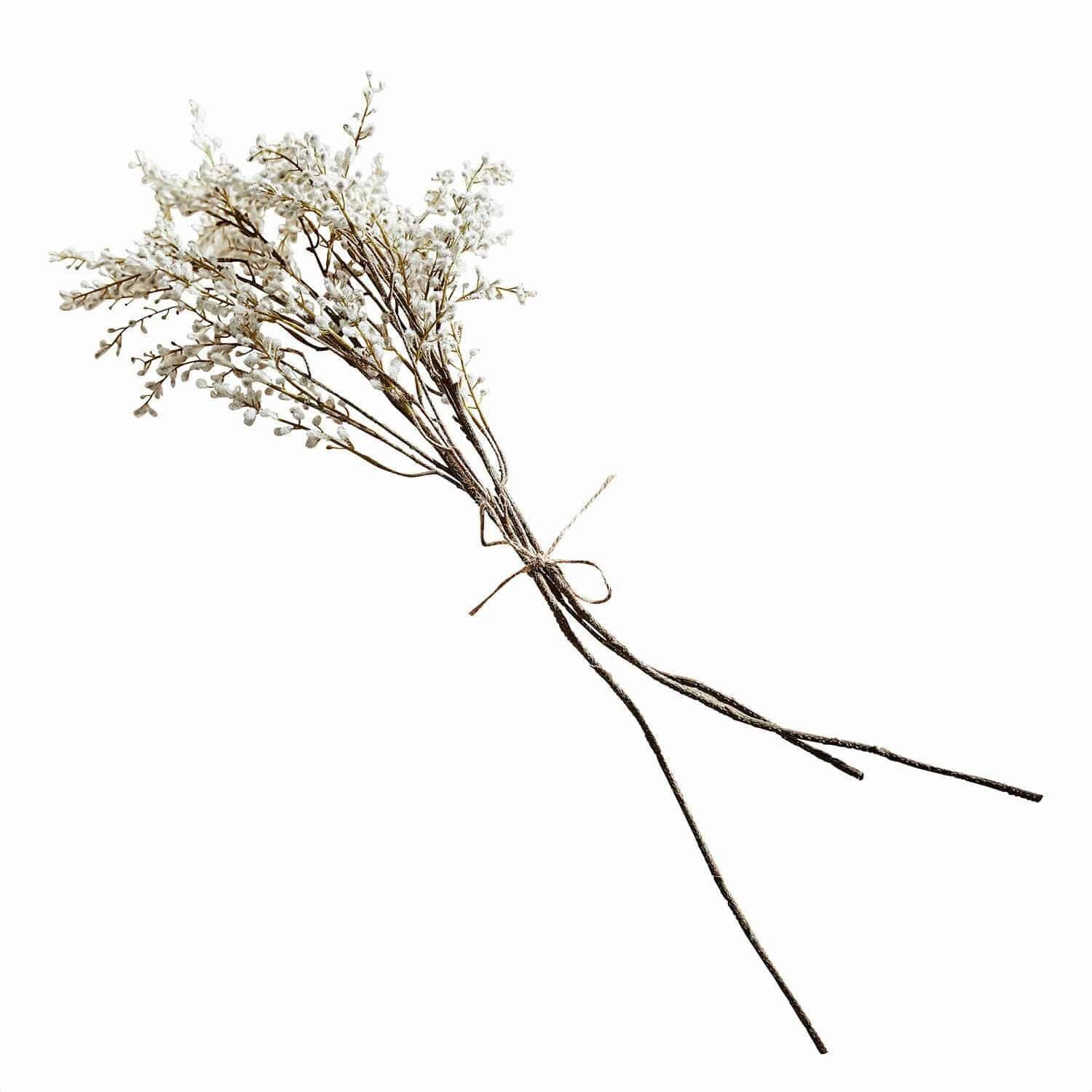 Kunstblume Deko-Zweige 3er Set Palmyra weiß/braun, günstig online kaufen