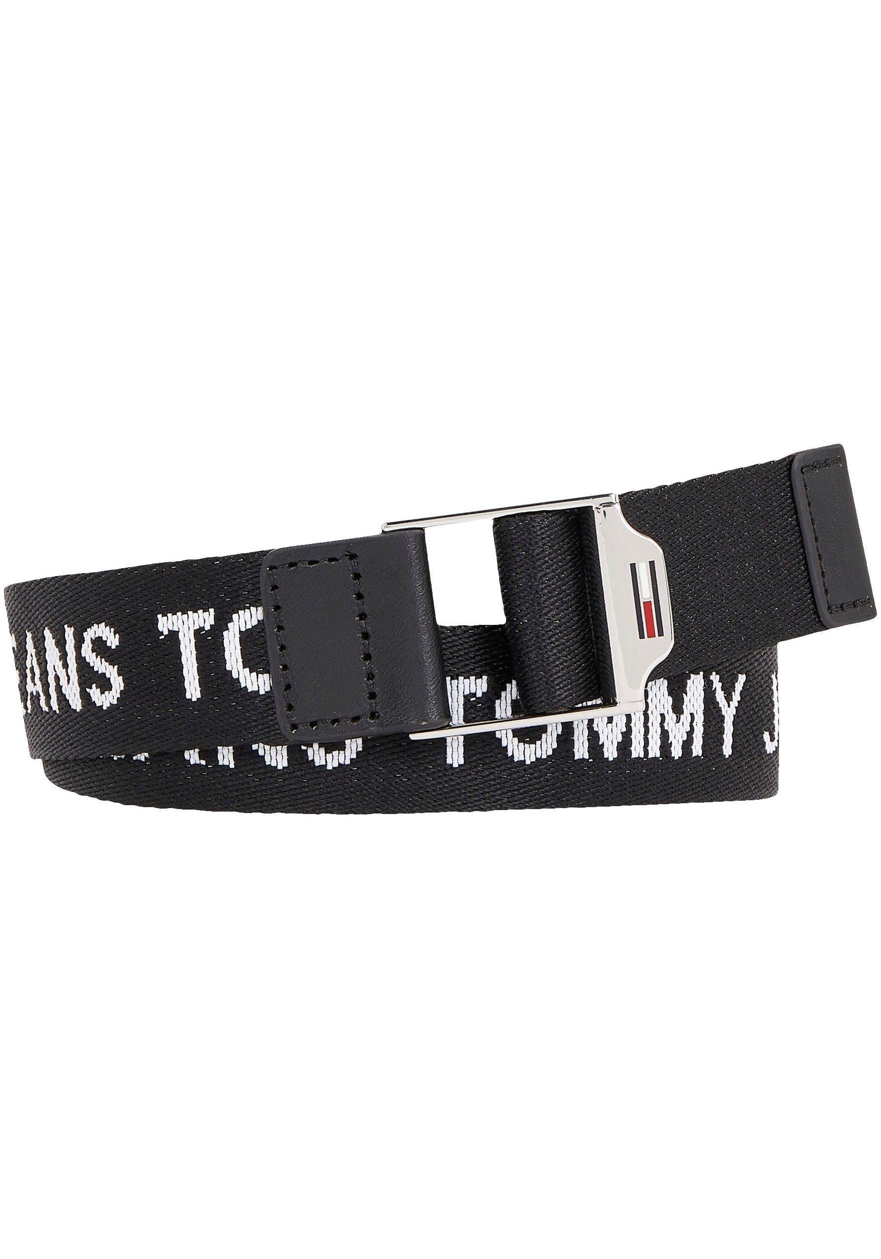 Tommy Jeans Stoffgürtel Essential Webbing Belt mit durchgängigem Tommy Jeans Schriftzug schwarz