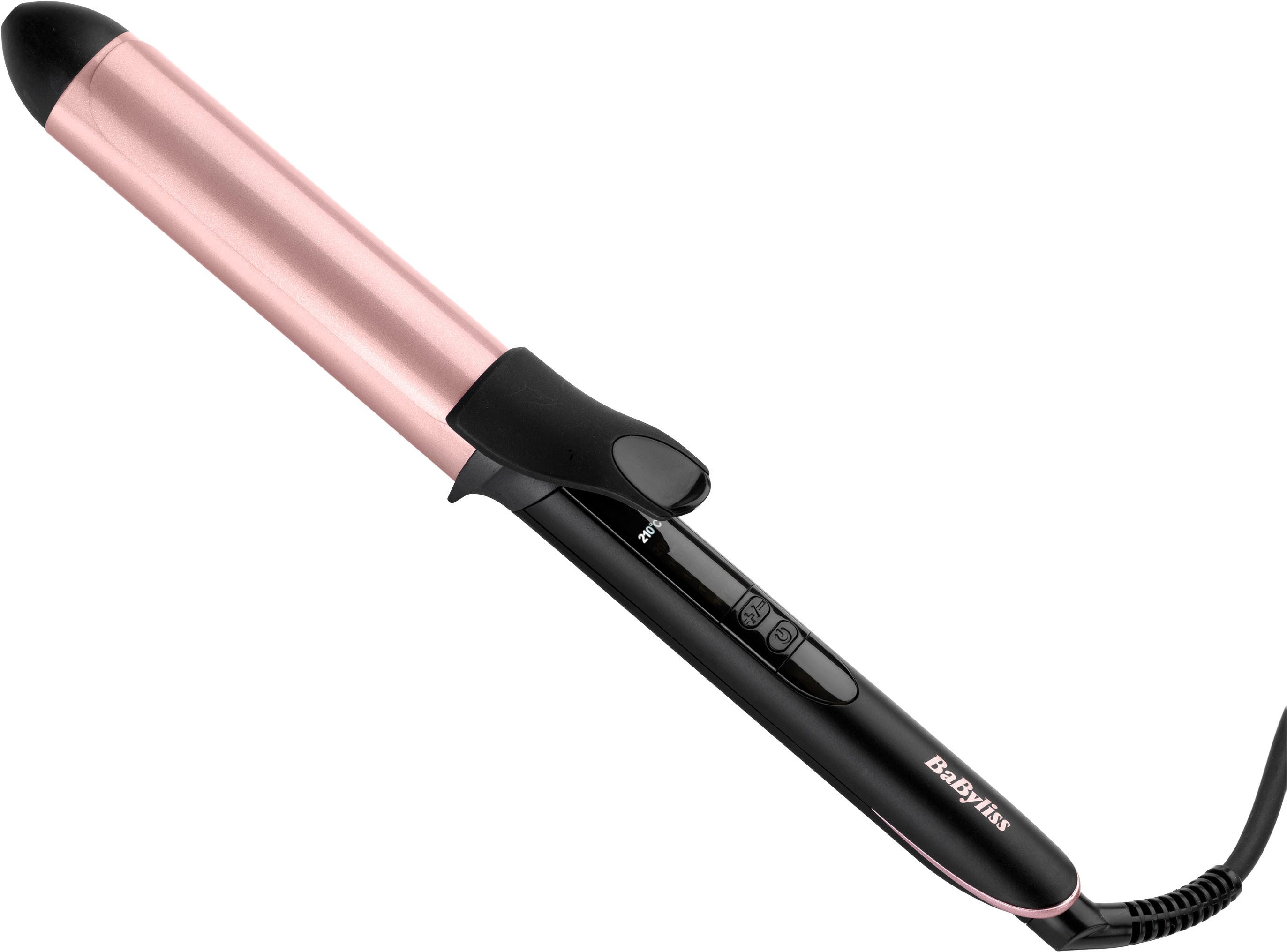 BaByliss Lockenstab 32mm Lockenstab mit Klammer für große Locken/Wellen, C452E, Quarz-Keramikbeschichtung, 6 Temperaturstufen, für alle Haartypen