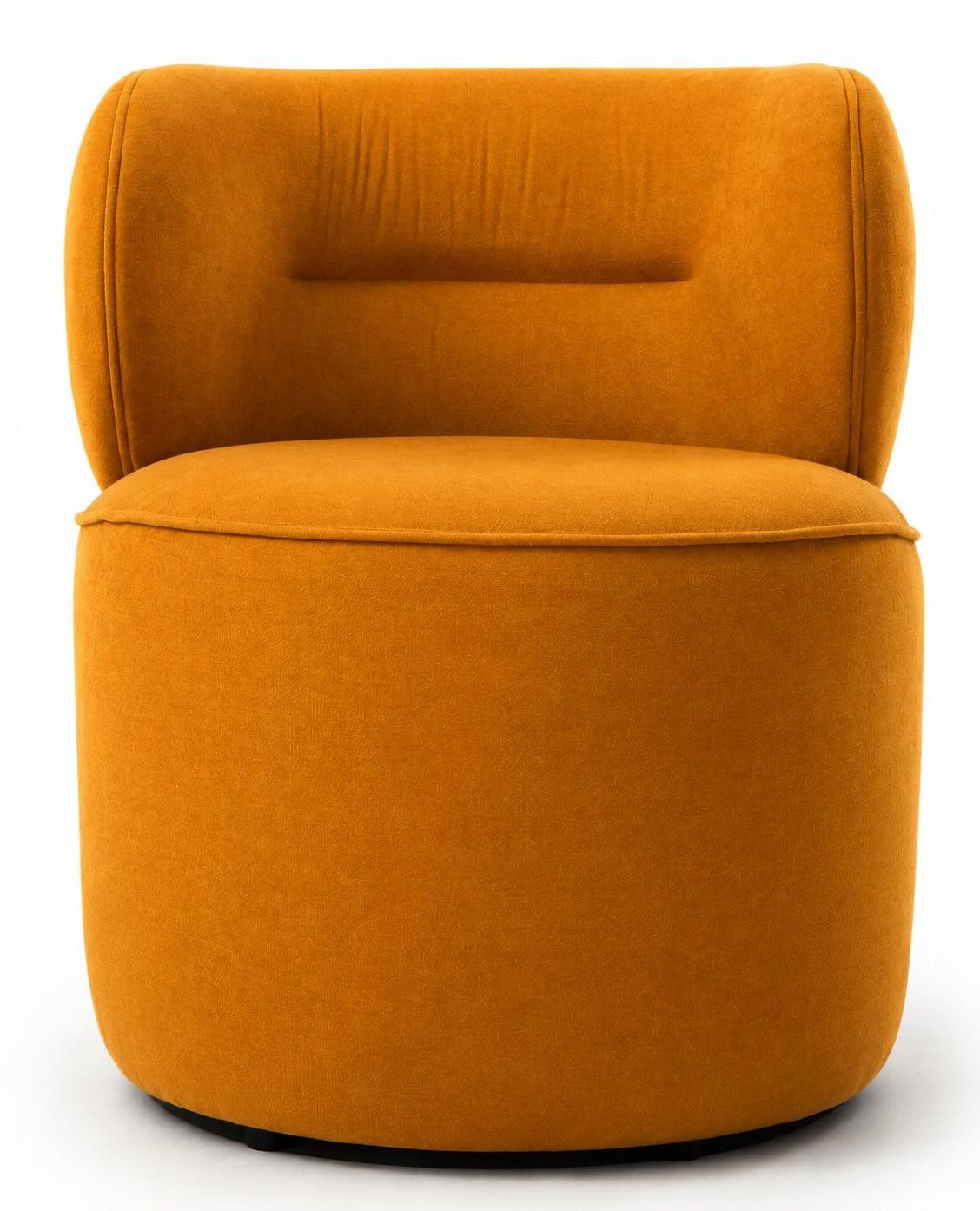 Xlmoebel Sessel Eleganter Rundsessel aus orangefarbenem Samt im modernen Design (1-St), Made in Europa