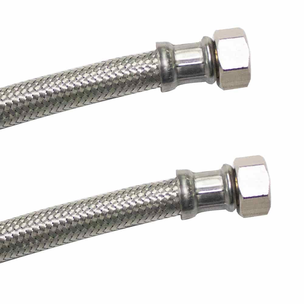 KLASEBO® flexibler Schlauch Panzerschlauch DN13, Edelstahl 1/2 Zoll, Flexibel, Trinkwassergeeignet