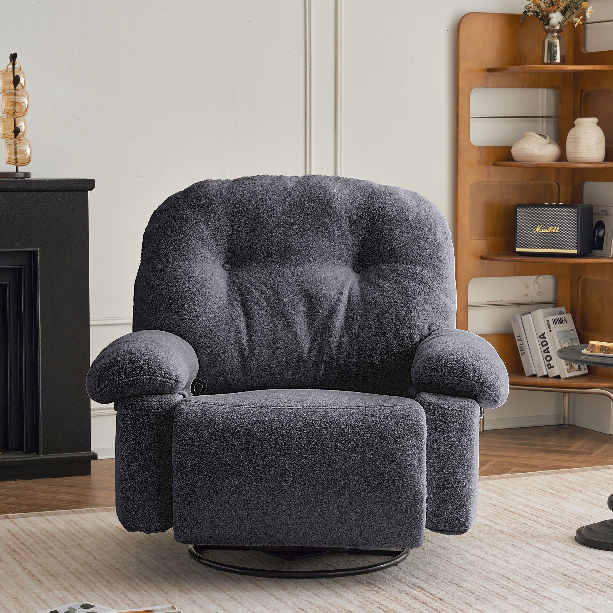 Relaxsessel TV-Sessel Ulife Loungesessel, Timer Grau Drehfunktion 360°-Drehsessel mit Sessel und Massagesessel 360°