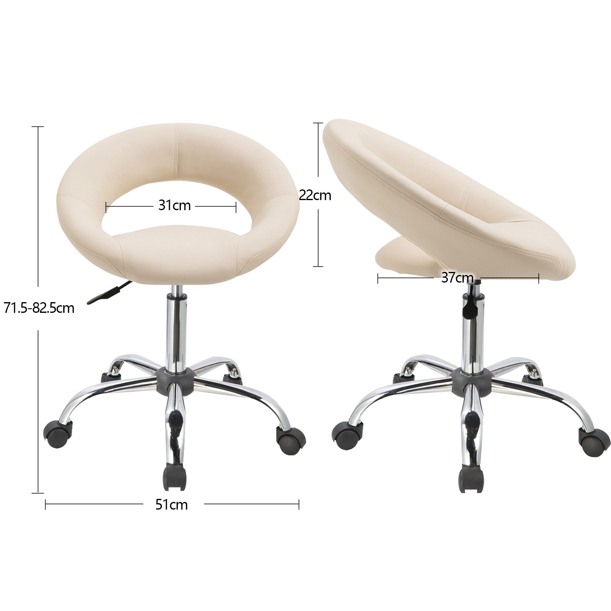 Duhome Hocker, Rollhocker Arbeitshocker Bürostuhl Kosmetikhocker Drehstuhl günstig online kaufen