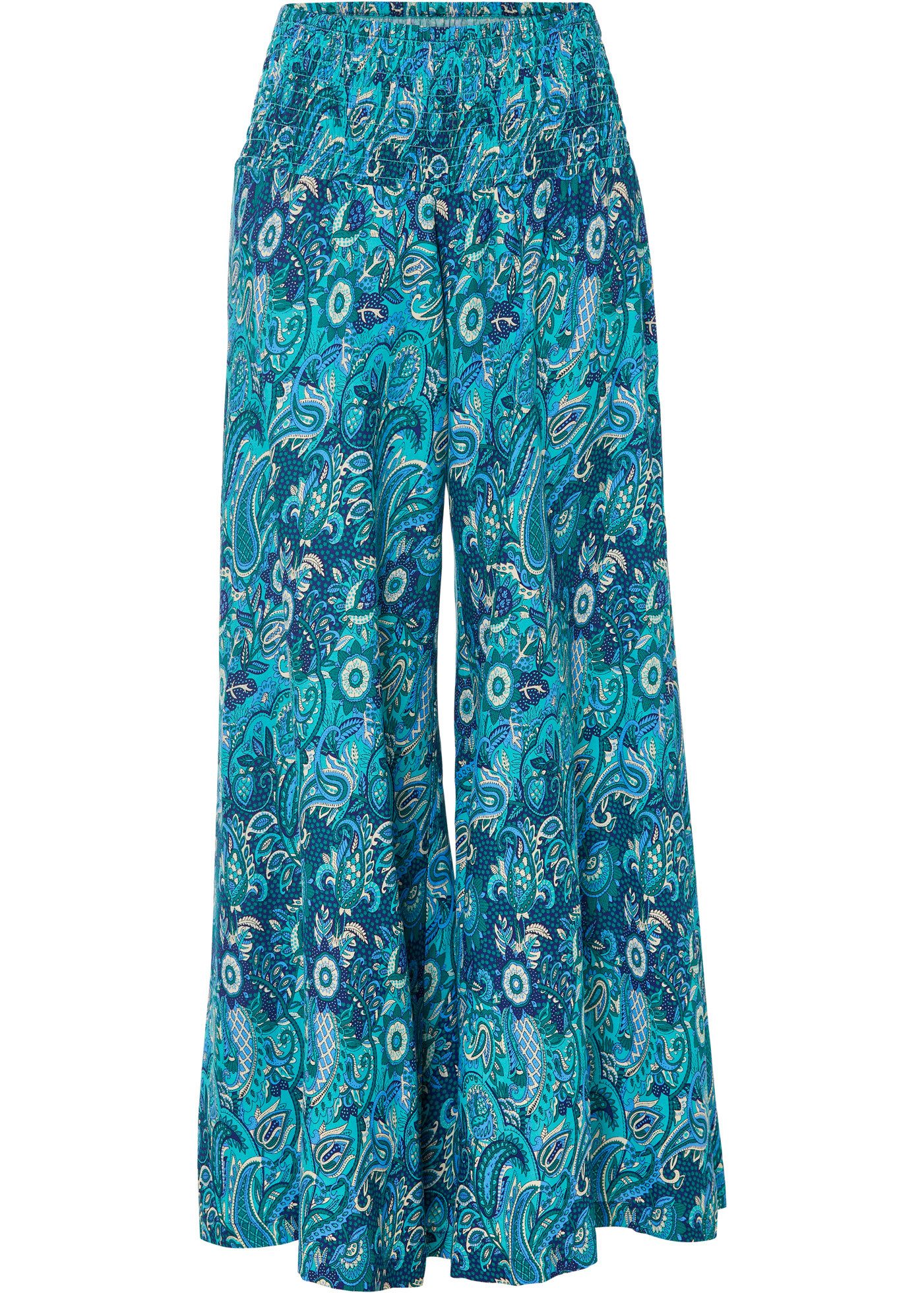 dunkelsmaragd/mittelblau paisley (Länge: Kurz)