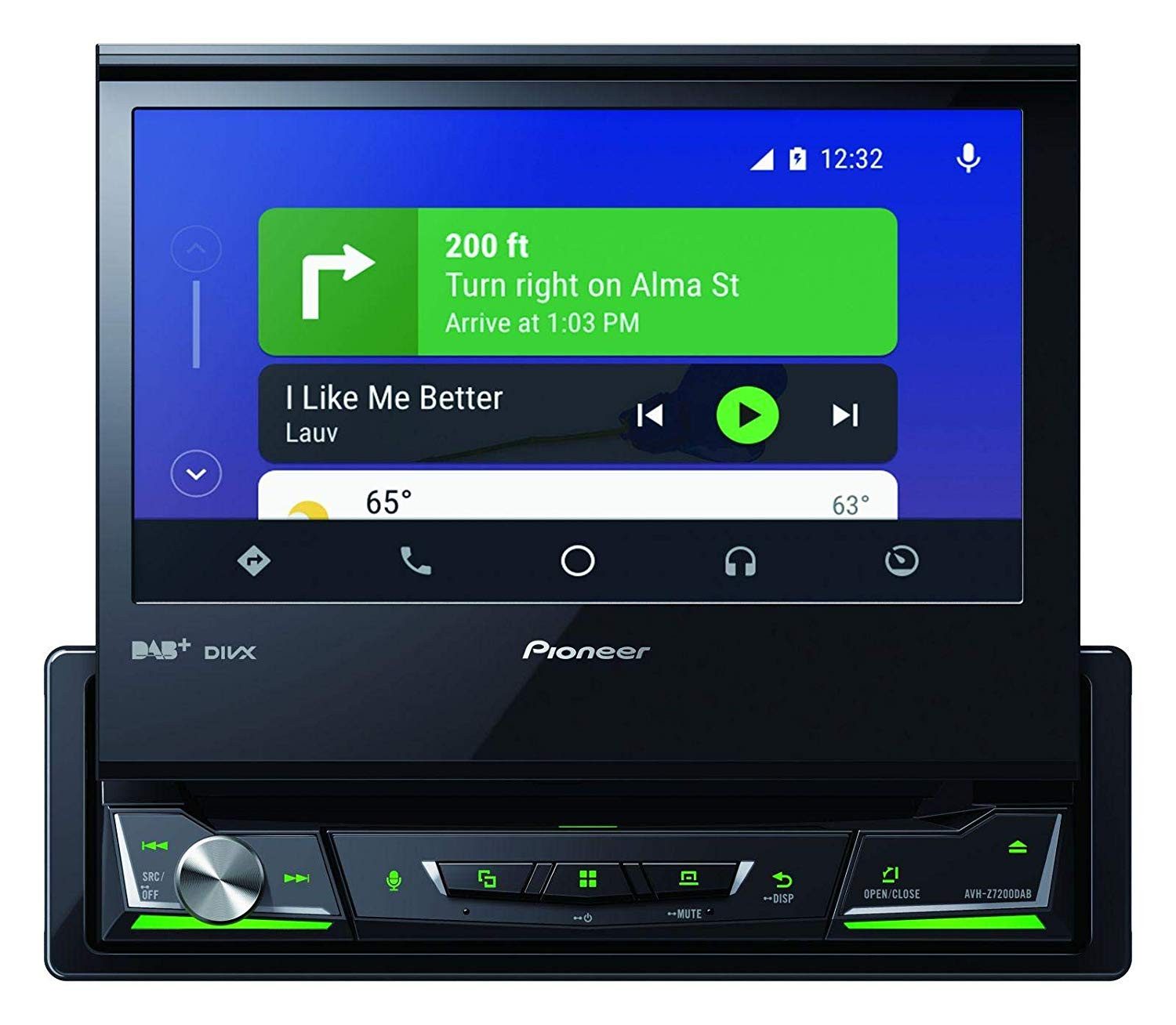 Pioneer AVH-Z7200DAB 7-Zoll Bluetooth CarPlay Android Spotify CDradio Autoradio (RDS, AM/FM Radio, Animiertes Display, Freisprecheinrichtung, 1 DIN)