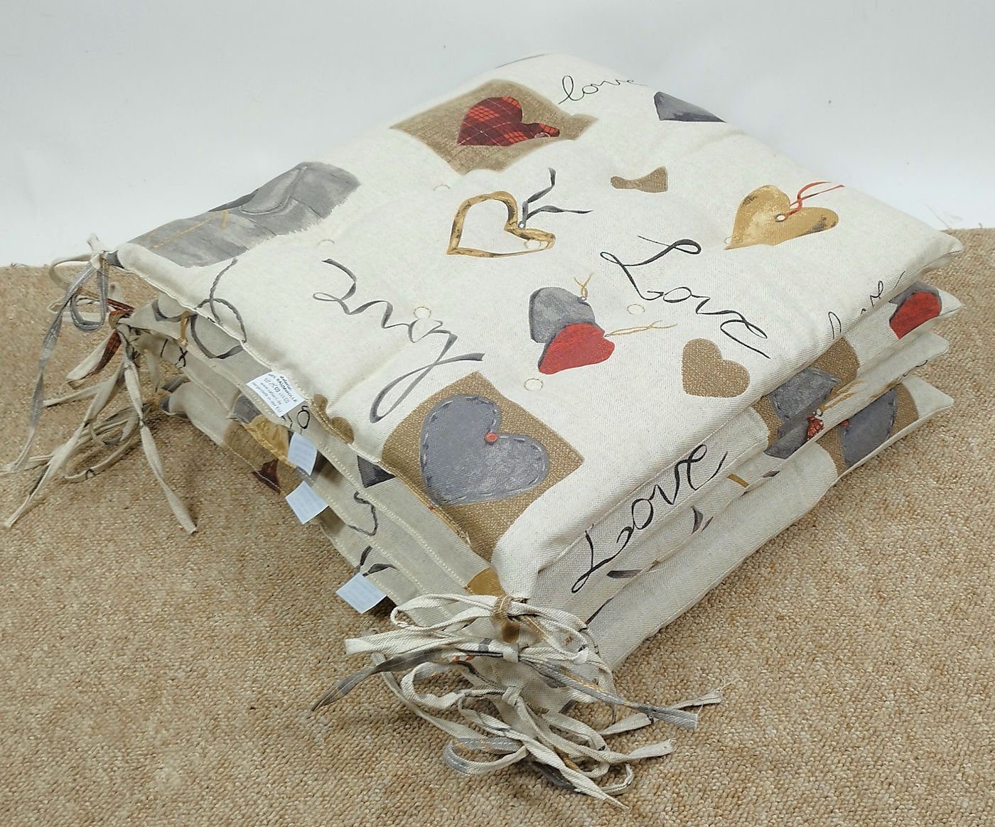 Rattani Sitzkissen Set 4 x Stuhlkissen / Sitzkissen Fabia 40 x 40 cm Dicke günstig online kaufen