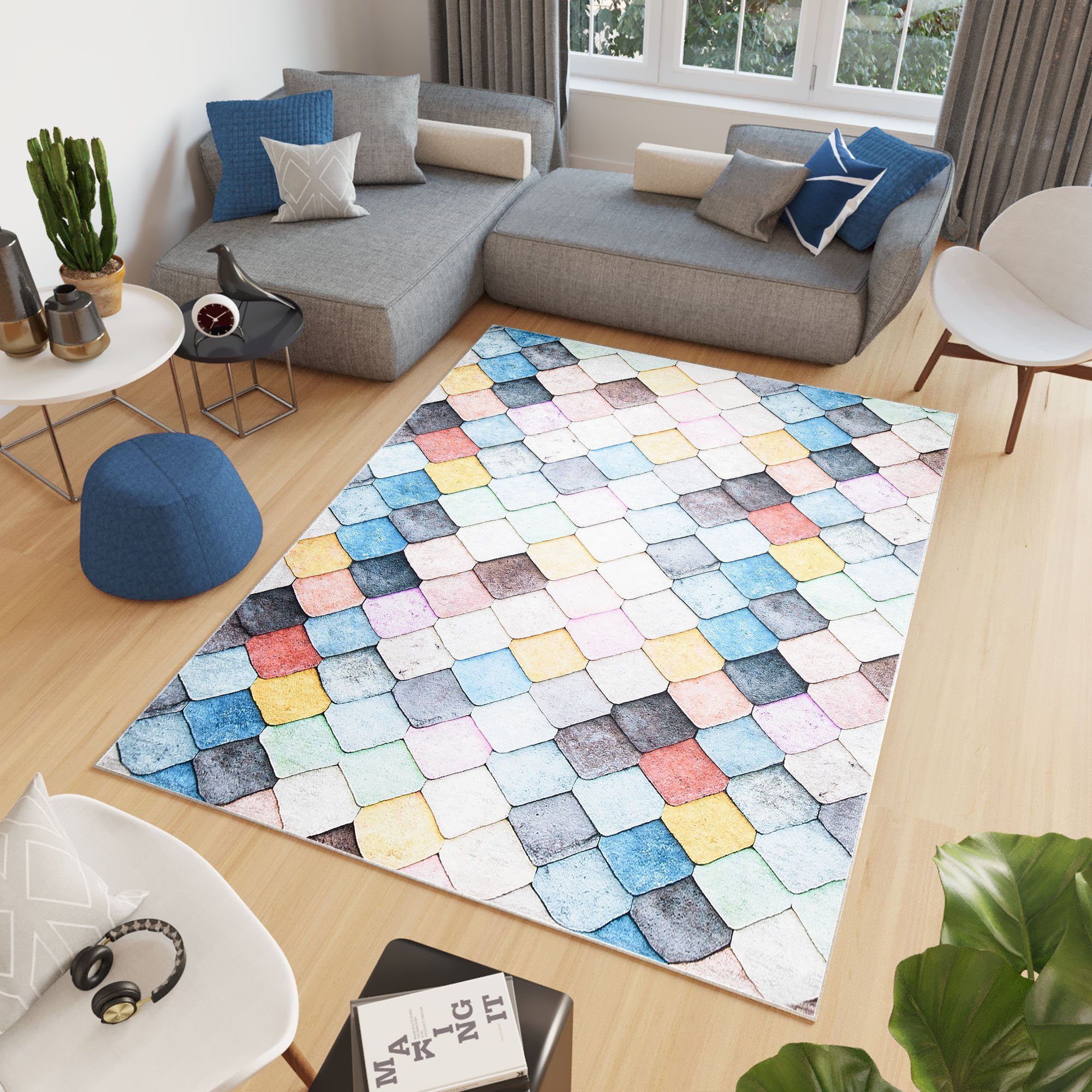 Tapiso Designteppich TOSCANA, rechteckig, Höhe: 6 mm, Wohnzimmer, Schlafzimmer, modern Design