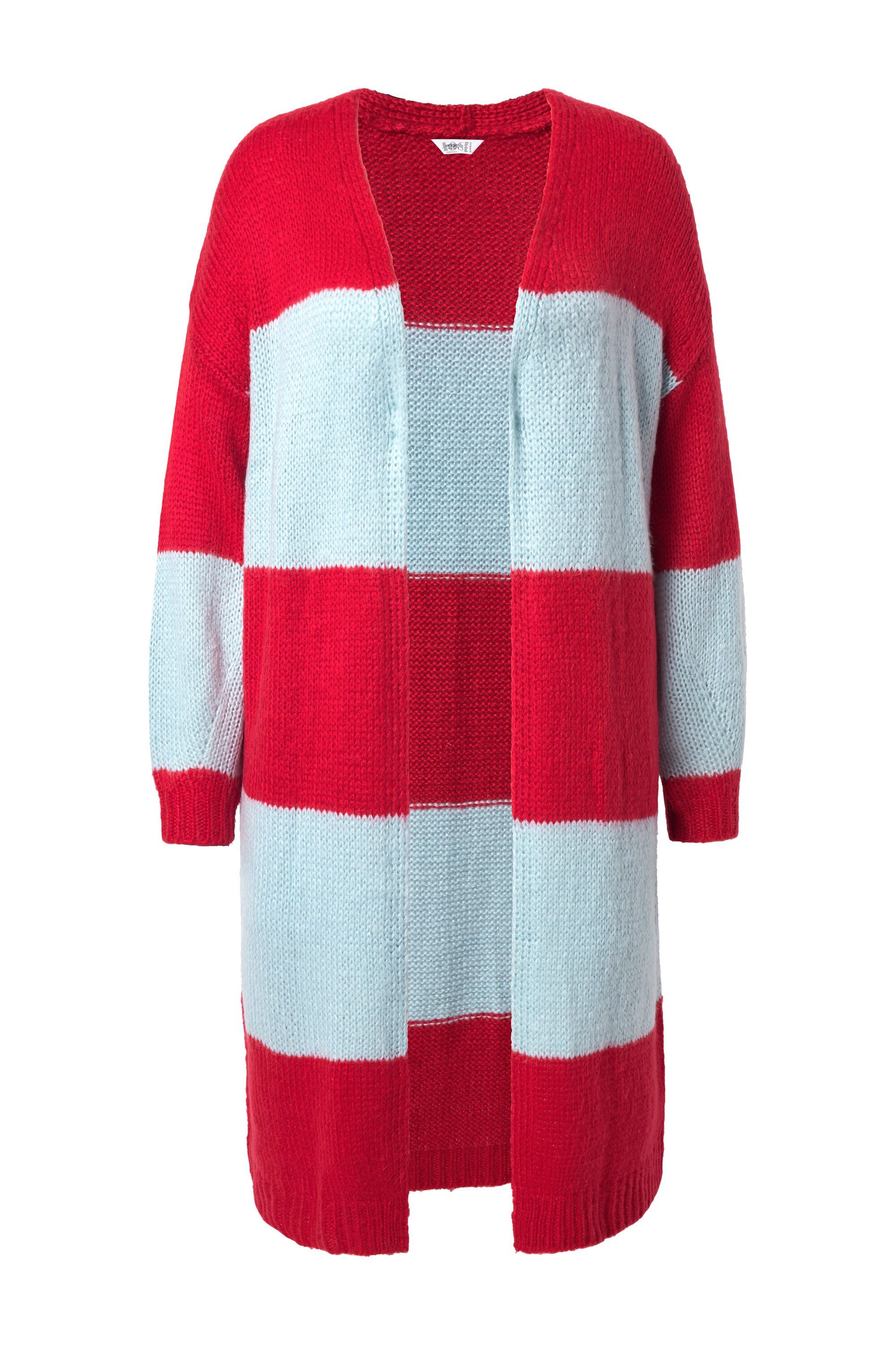 Angel of Style Strickjacke Long-Strickjacke Straight Fit Blockstreifen günstig online kaufen