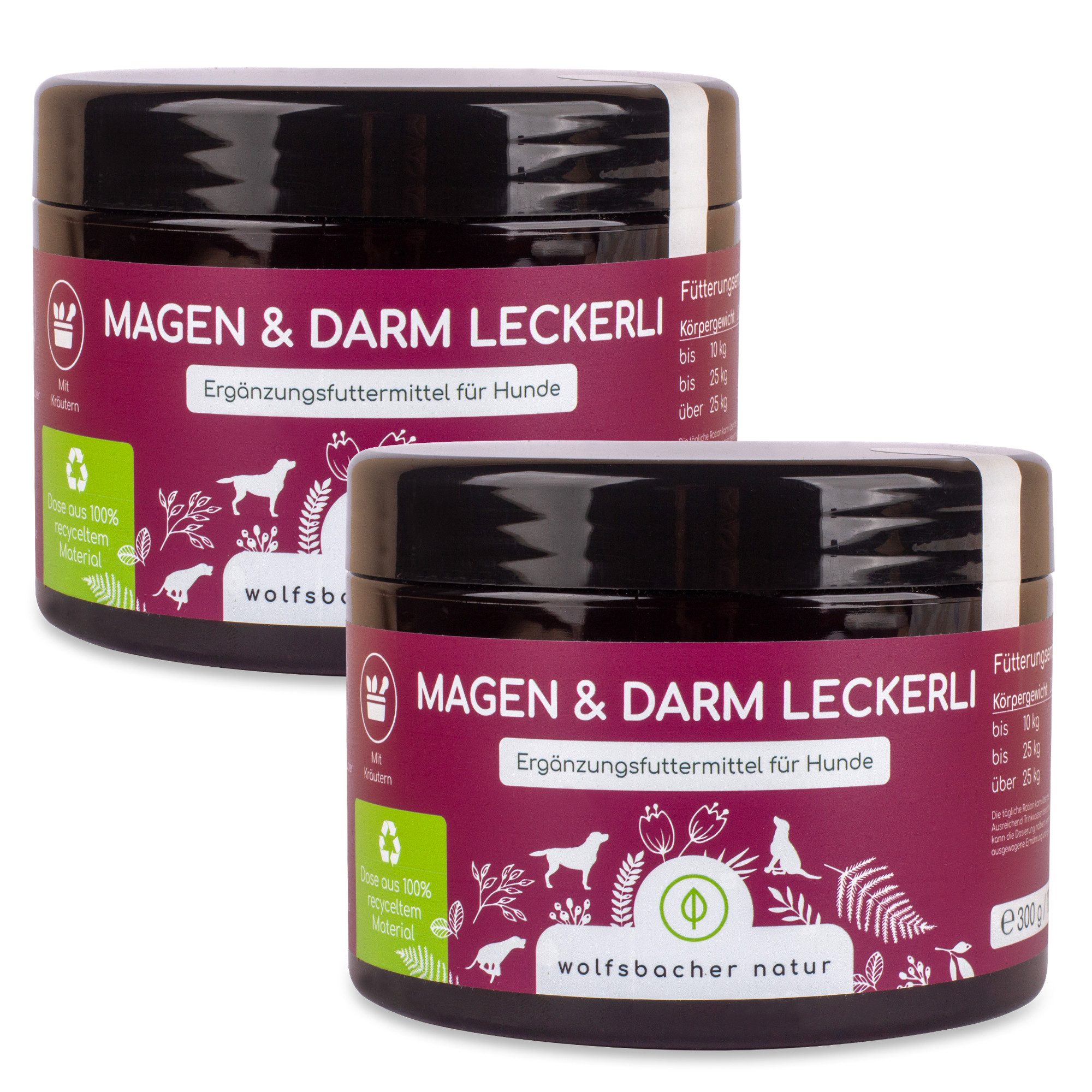 Wolfsbacher Natur 2er Sparset Probiotika Snacks für Hunde, für: Hund
