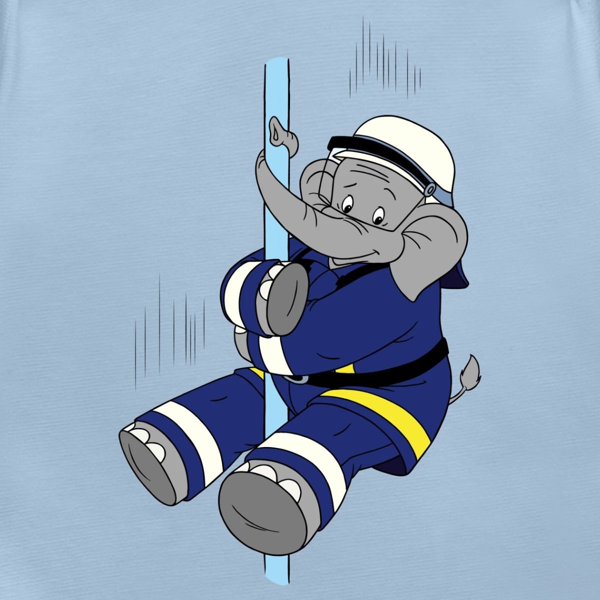 Spreadshirt Langarmbody Benjamin Blümchen Beni Der Feuerwehrmann Tages Baby Body Langarm (1-tlg)