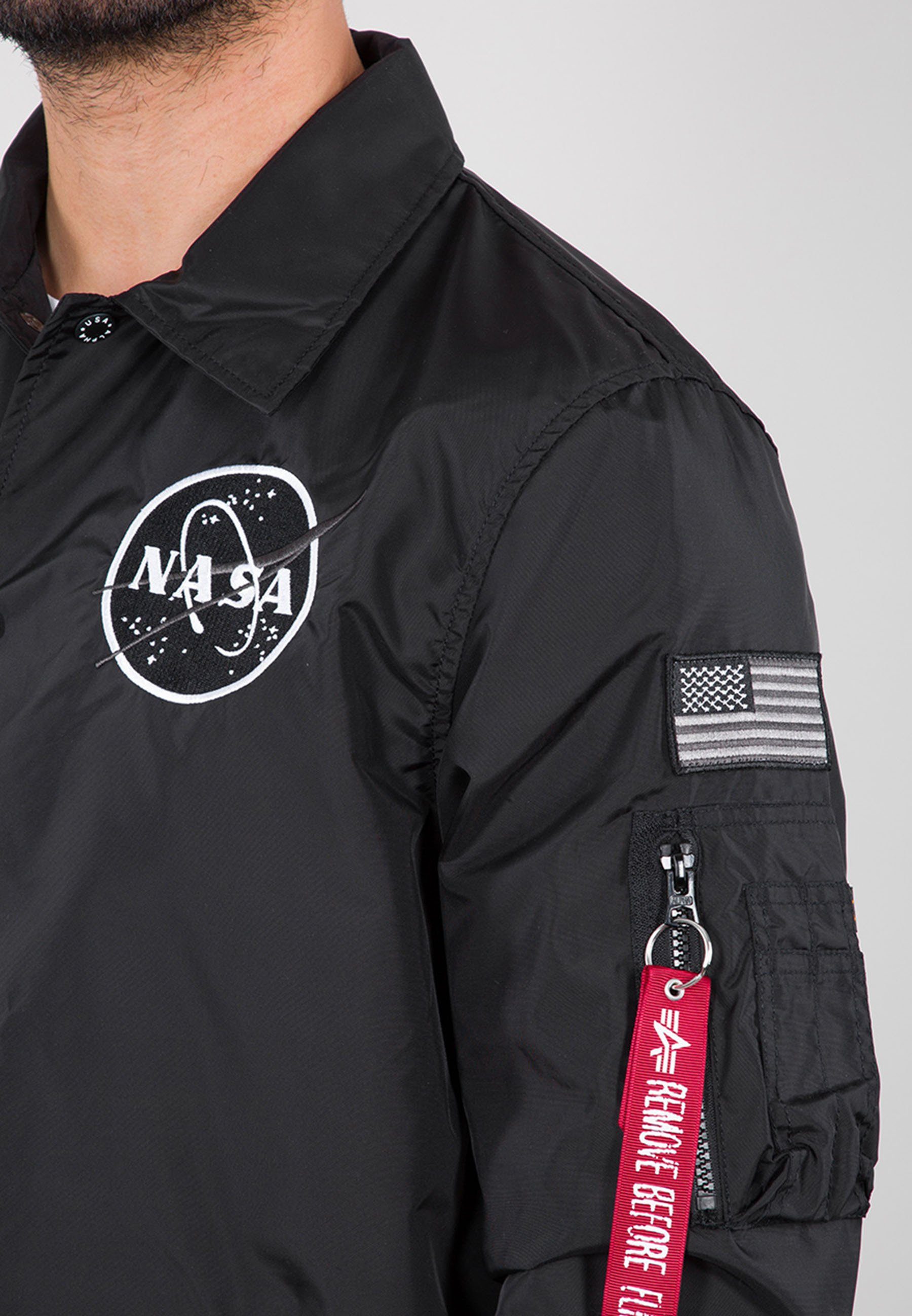Alpha Industries Bomberjacke Alpha Industries NASA Men Coach Jackets - Jacket black Lightweight