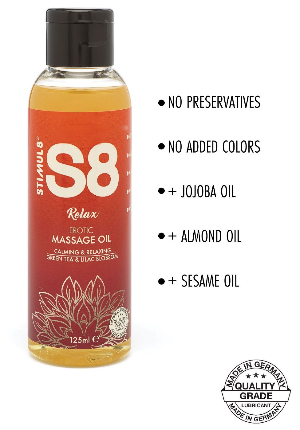 125 - Massageöl & Blossom ml Lilac Stimul8 S8 Massageöl Tea Green