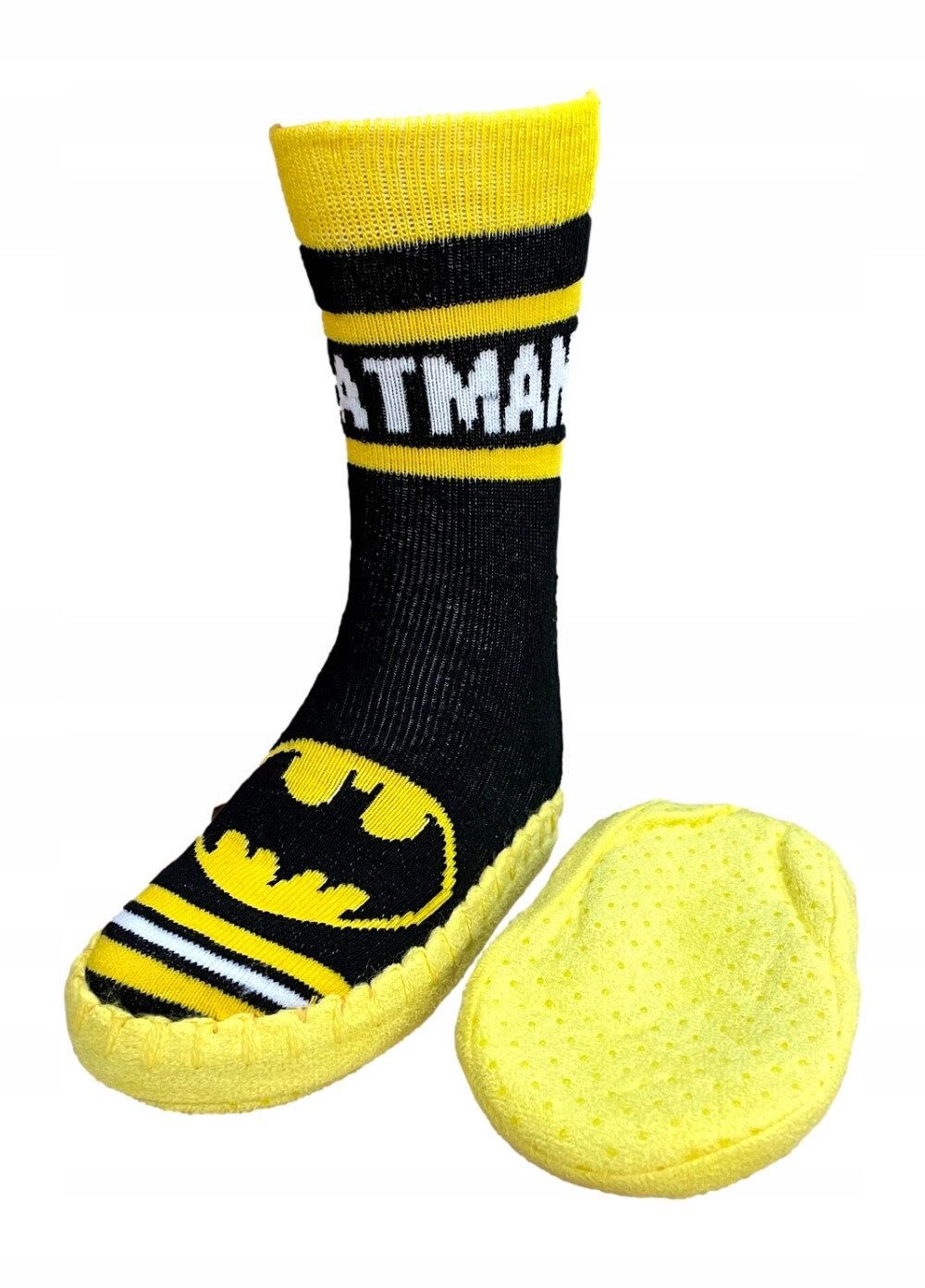 Javoli.com Haussocken Batman Ledersohlen-Socken 23-28
