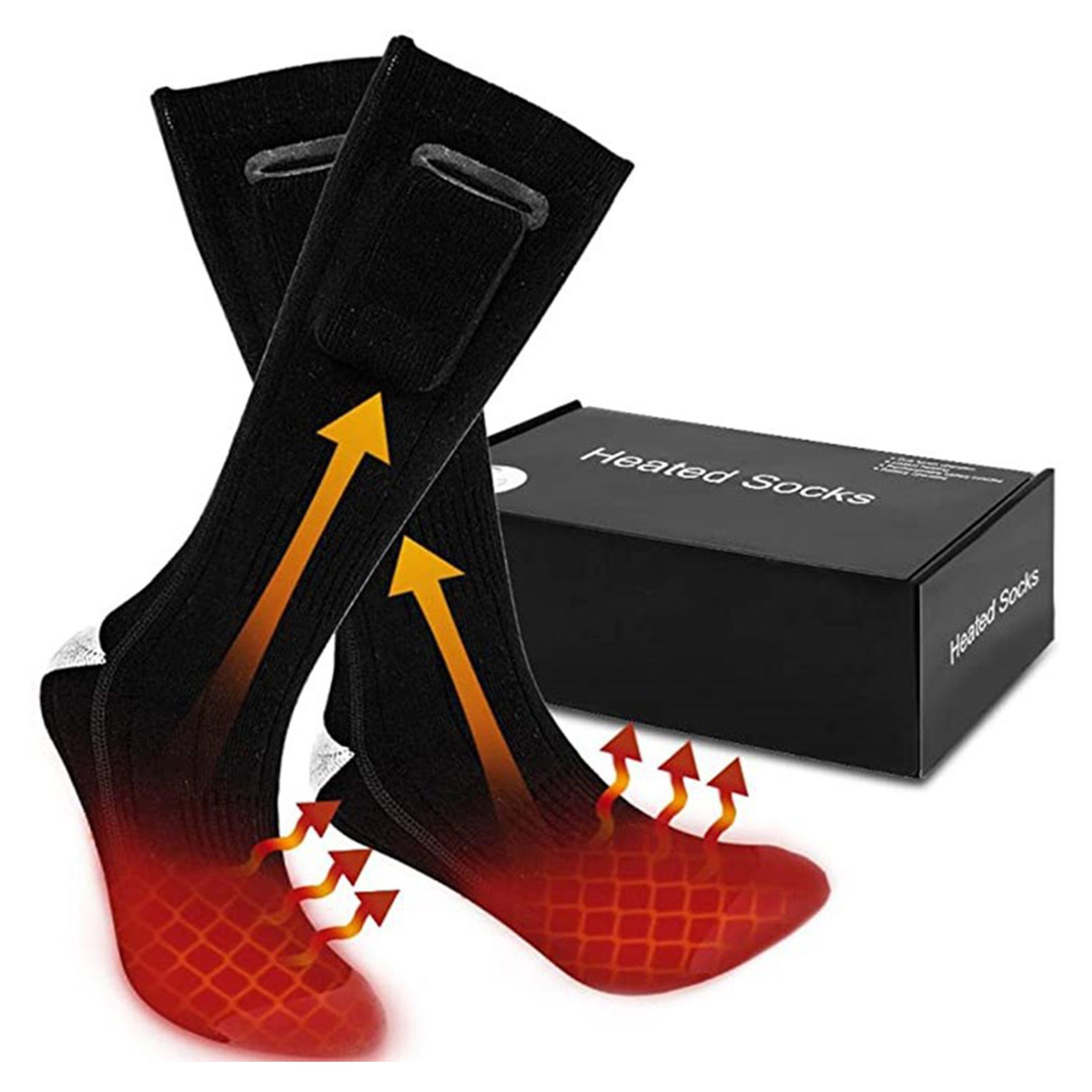 KINSI Funktionssocken Heizsocken Elektrisch,Wärmesocken mit intelligenter Temperaturregelung Für Outdoor, Wandern, Ski - Maschinenwaschbar