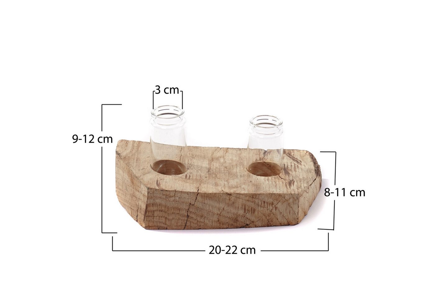 Thumbnail - CREEDWOOD Wasserhyazinthenvase REAGENZGLAS VASE "YUMA II", Treibholz, Wurzel Tischvase