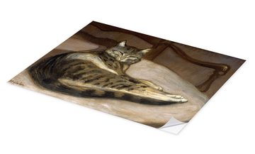 Posterlounge Wandfolie Théophile-Alexandre Steinlen, Katze auf einem Sessel, Malerei
