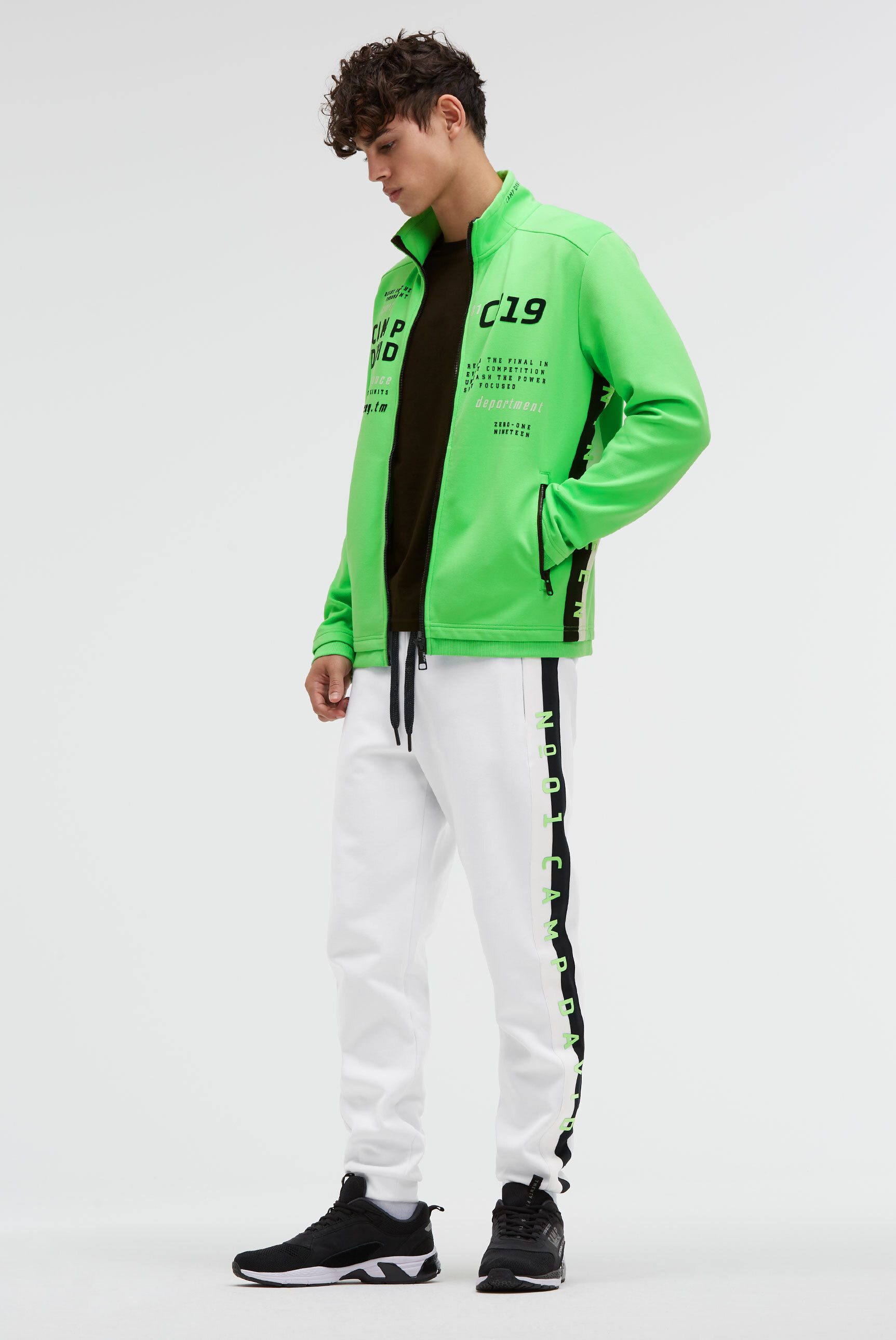 CAMP DAVID Sweatjacke mit Reißverschlusstaschen