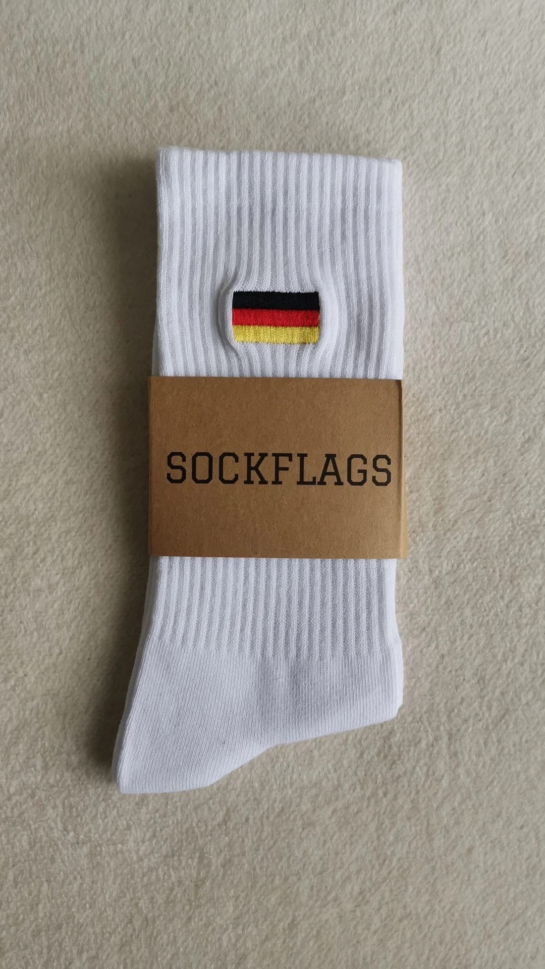 hochwertige Flaggen-Stickerei Socken Deutschland Flagge Sneakersocken Sneaker Sockflags