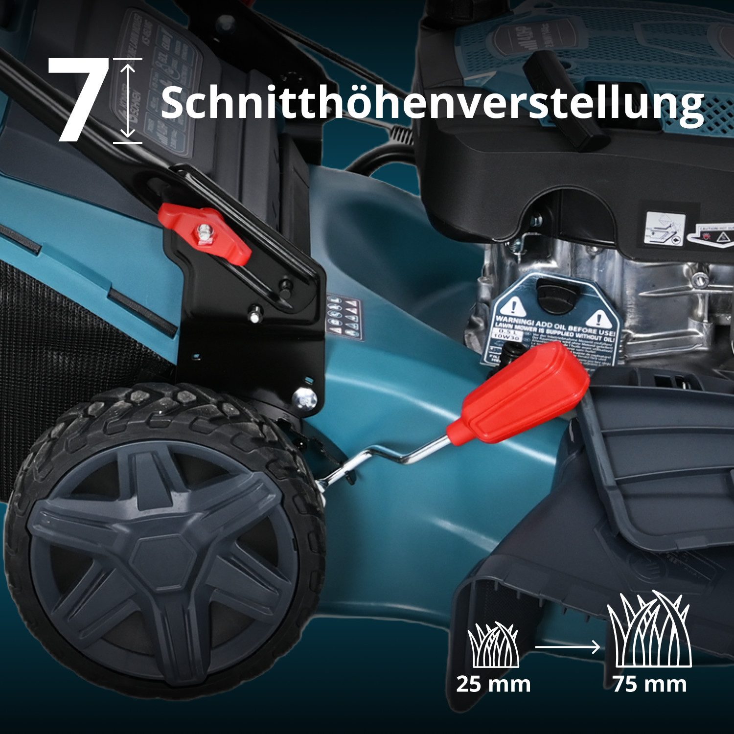 Könner & Söhnen Elektrorasenmäher KS 46LMG, Leistungsstarke 4,0 PS, 46 cm Schnittbreite & 6-in-1 Funktion