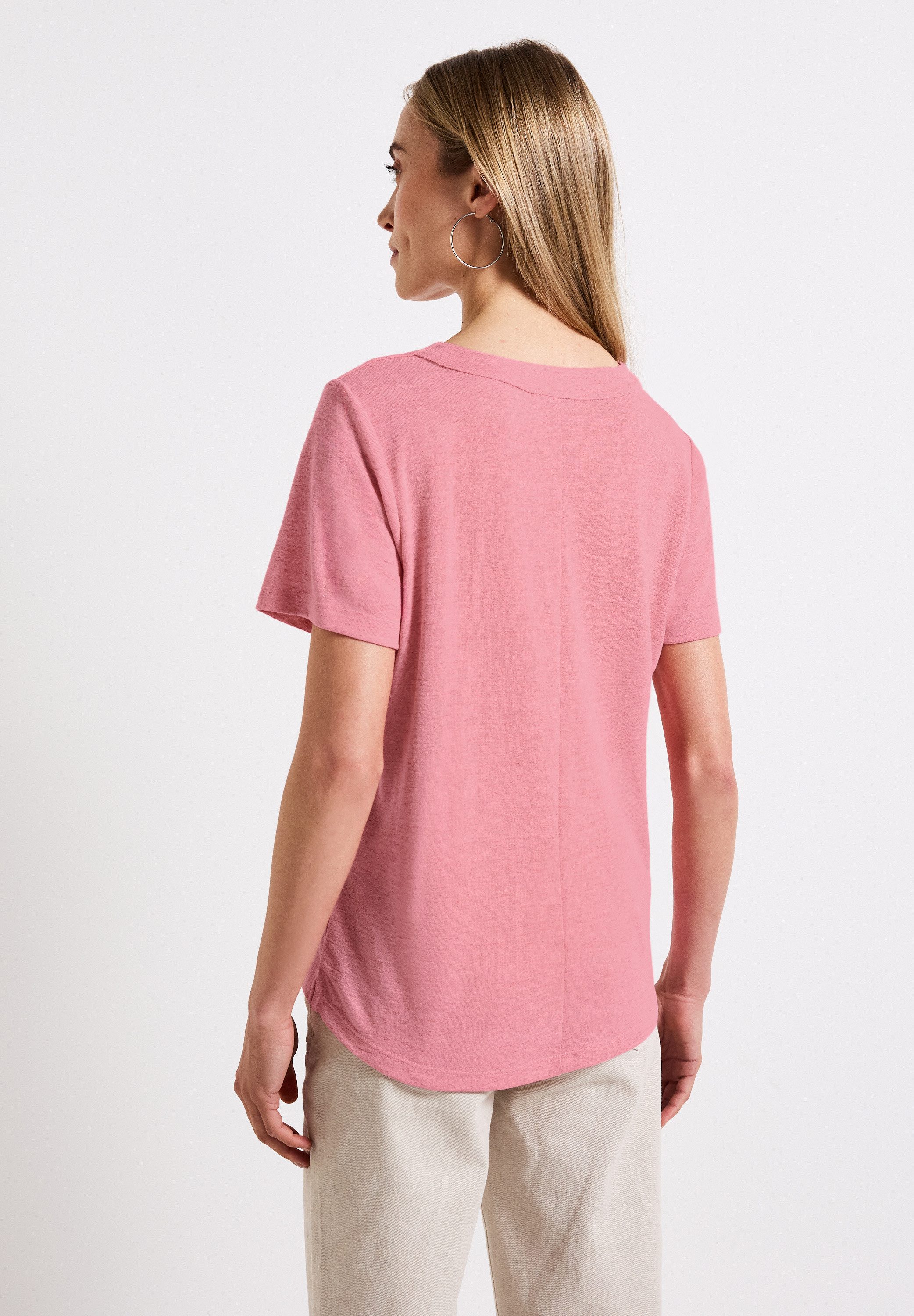 STREET ONE T-Shirt mit V-Ausschnitt