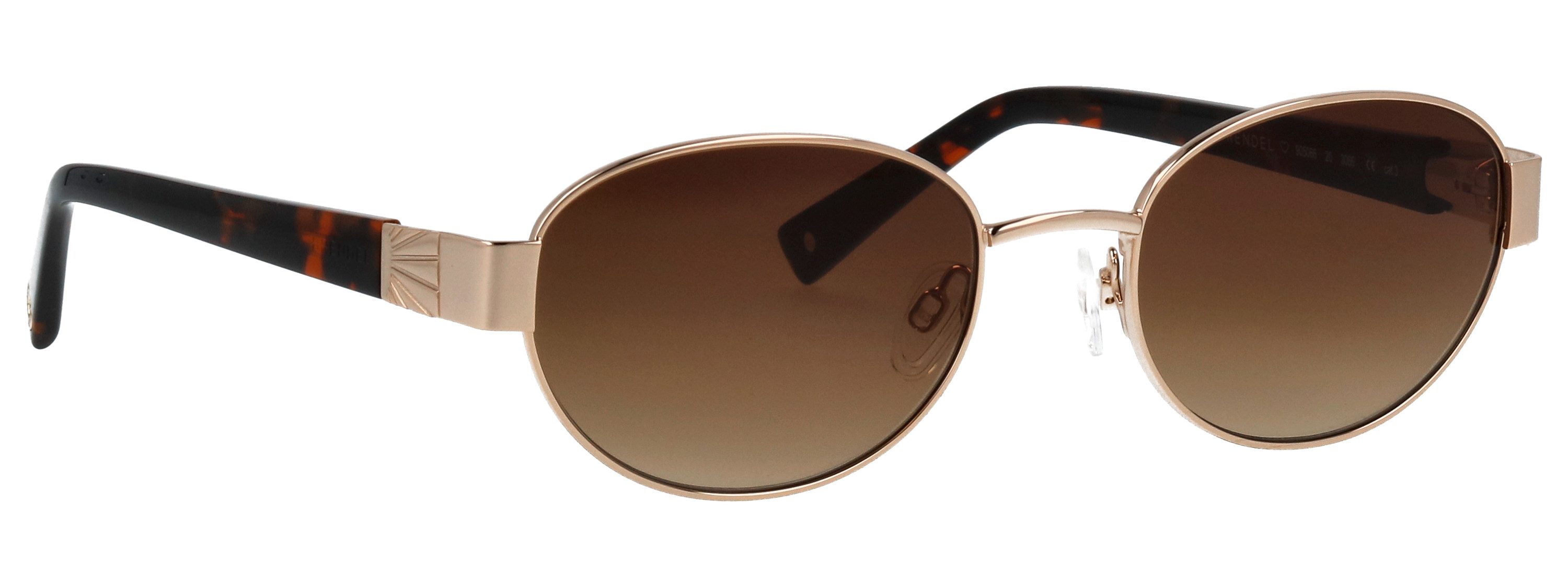 BRENDEL eyewear Sonnenbrille Modell 905066 Form Oval, Logoschriftzug auf Bügel, Metallfassung