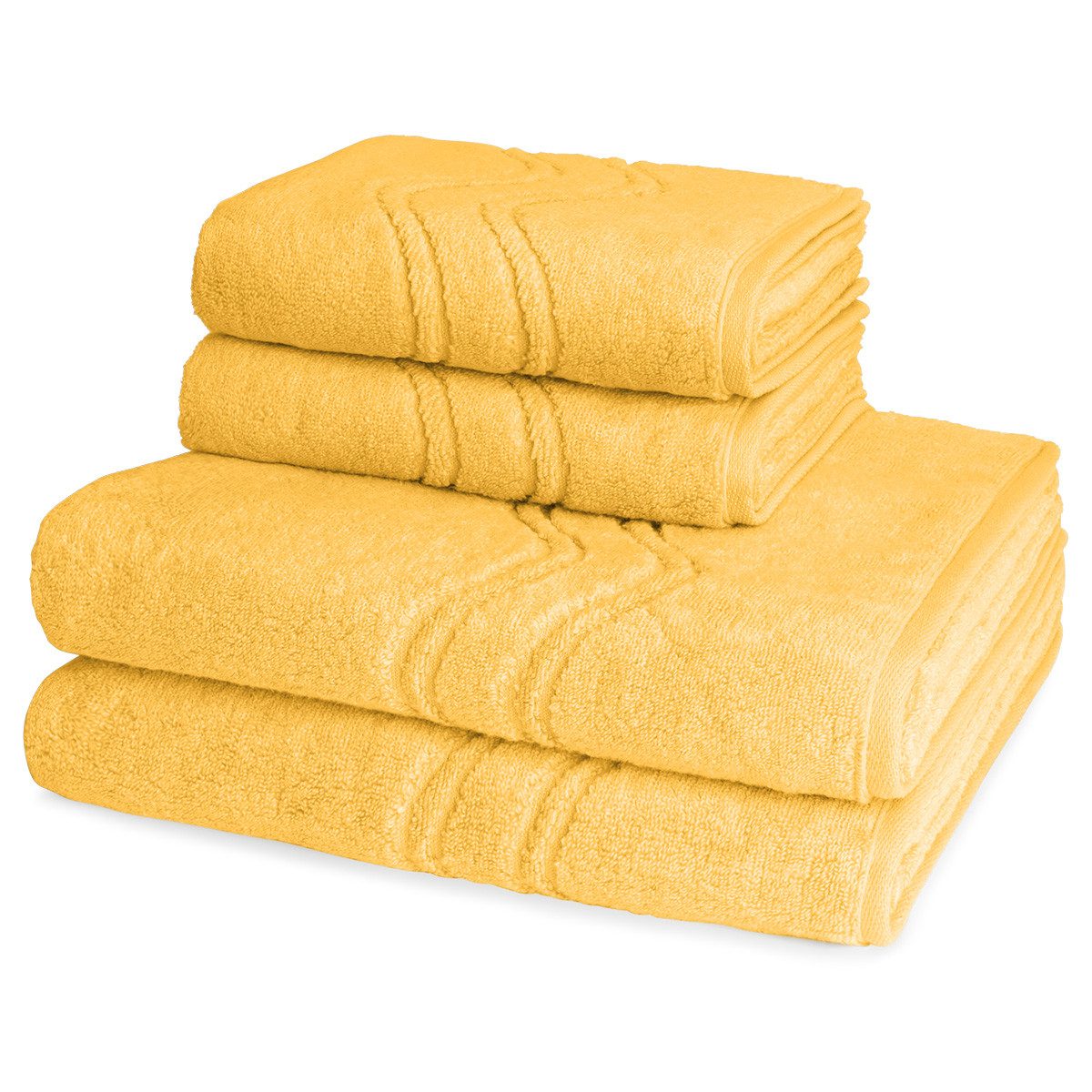 ROSS Handtuch Set Cashmere feeling, Walkfrottee (Spar-Set, 4-St), 2 X Handtuch 2 X Duschtuch im Set - Baumwolle - Saugstark