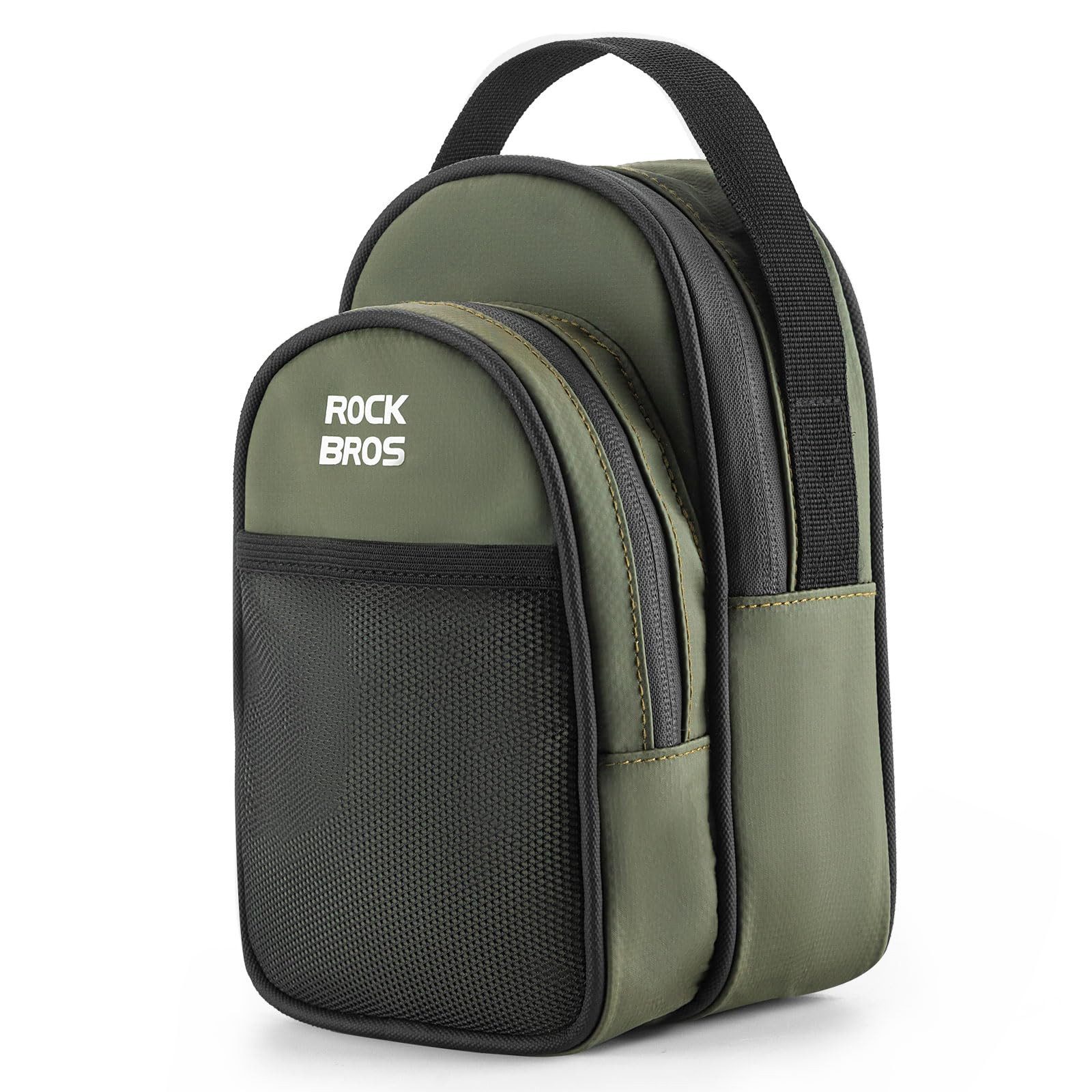 ROCKBROS Fahrradtasche Lenkertasche Vordertasche für Faltrad mit Schnalle 1,8L, Schnallenbefestigung, großes Fassungsvermögen mehrschichtiger Stauraum