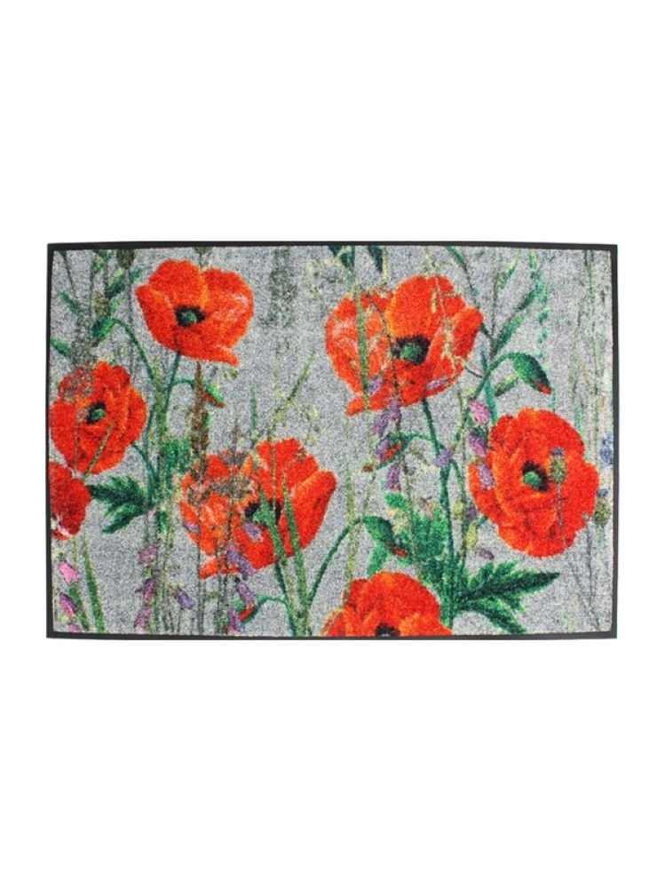 Garnier Thiebaut Fußmatte Fußmatte Coquelicots Rouge 50x75 cm, rechteckig, bedruckt
