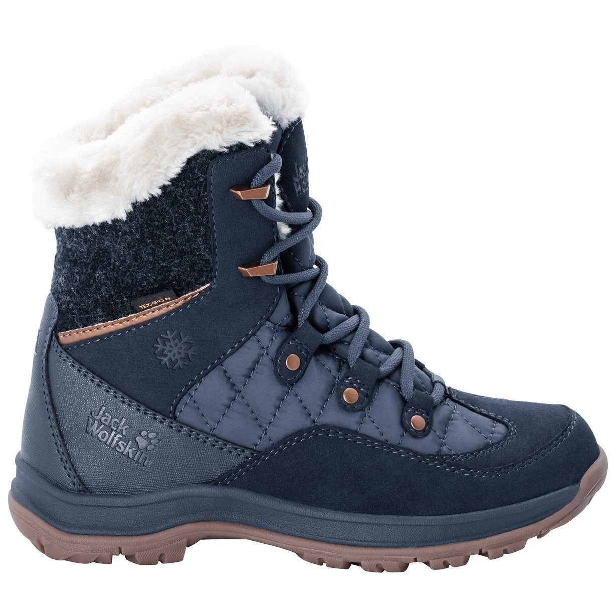Jack Wolfskin Cold Bay Mid Texapore (wasserdicht) dunkelblau Damen Winterstiefel