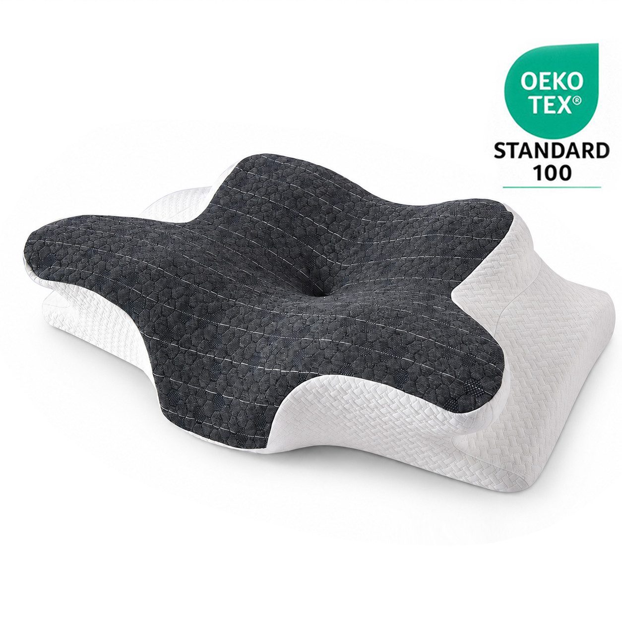 Kityhome Nackenstützkissen Nackenkissen Ergonomisch, Kopfkissen für Rücken- & Seitenschläfer, Nackenstützkissen für Seiten Rücken & Bauchschläfer