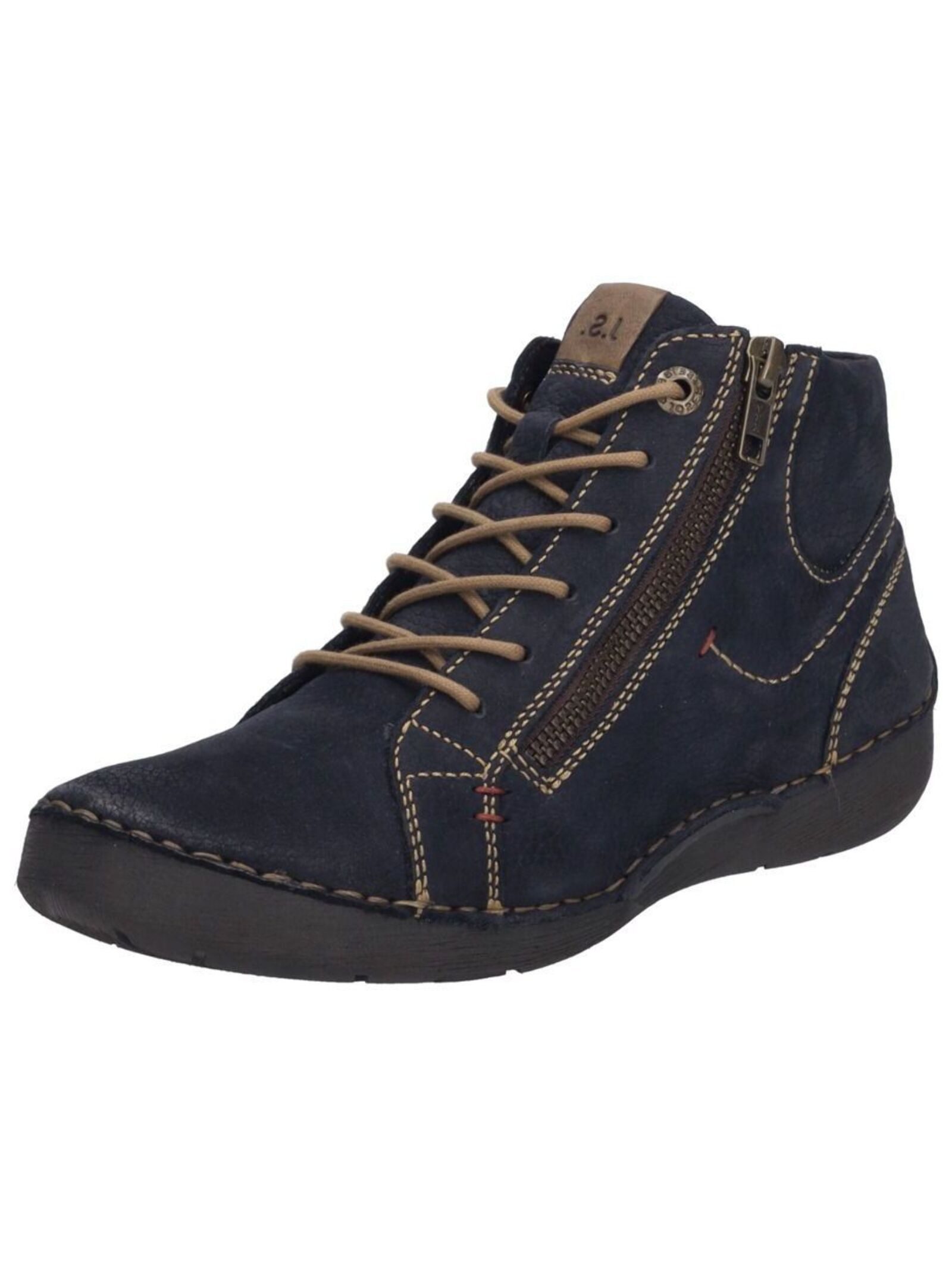 Josef Seibel Stiefelette Veloursleder Schnürstiefelette