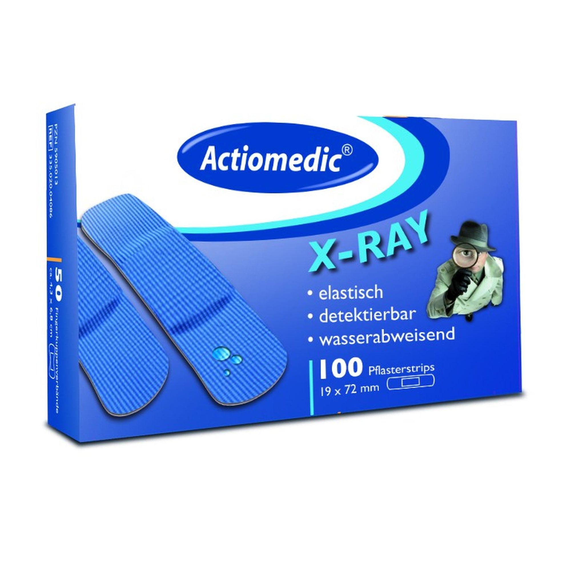 GRAMM medical Wundpflaster Actiomedic® X‐RAY Pflasterstrips wasserabweisend 19 x 72 mm