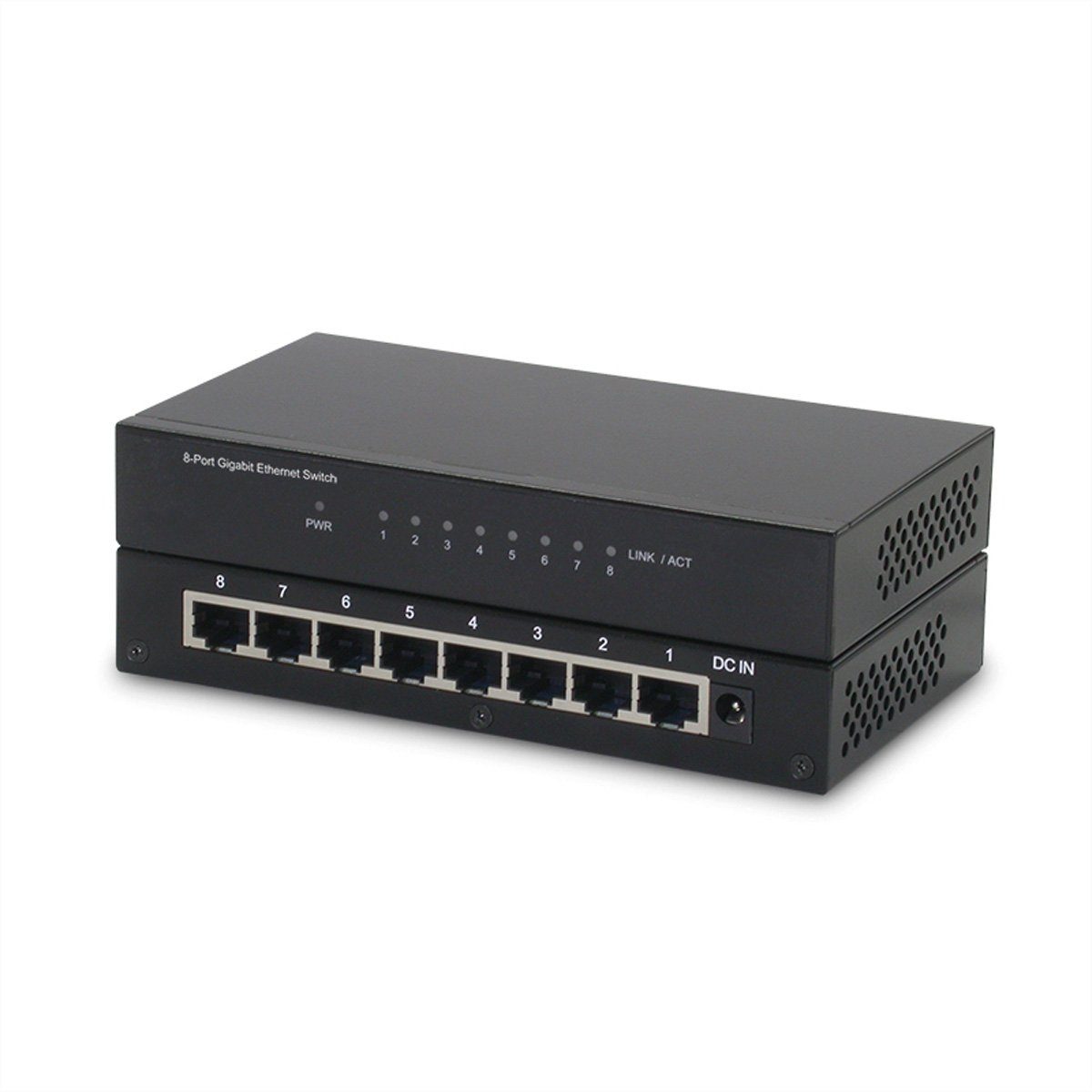 ROLINE Gigabit Ethernet Switch, 8 Ports Netzwerk-Switch