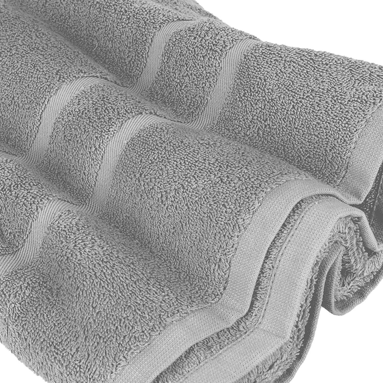 StickandShine Handtuch Set 4x Gästehandtuch 2x (Spar-SET) Hellgrau Baumwolle, Duschtücher Handtücher 100% SET 4x