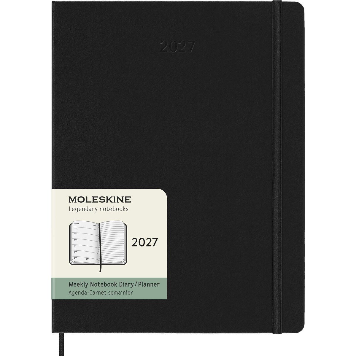 MOLESKINE Buchkalender Wochenkalender 12 Monate XL 1 Woche/Seiten horizontal fester Einband s