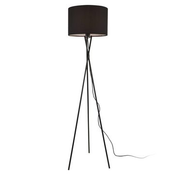 lux.pro Stehlampe, ohne Leuchtmittel, »Grenoble« Stehleuchte 154cm Dreifuß Schwarz