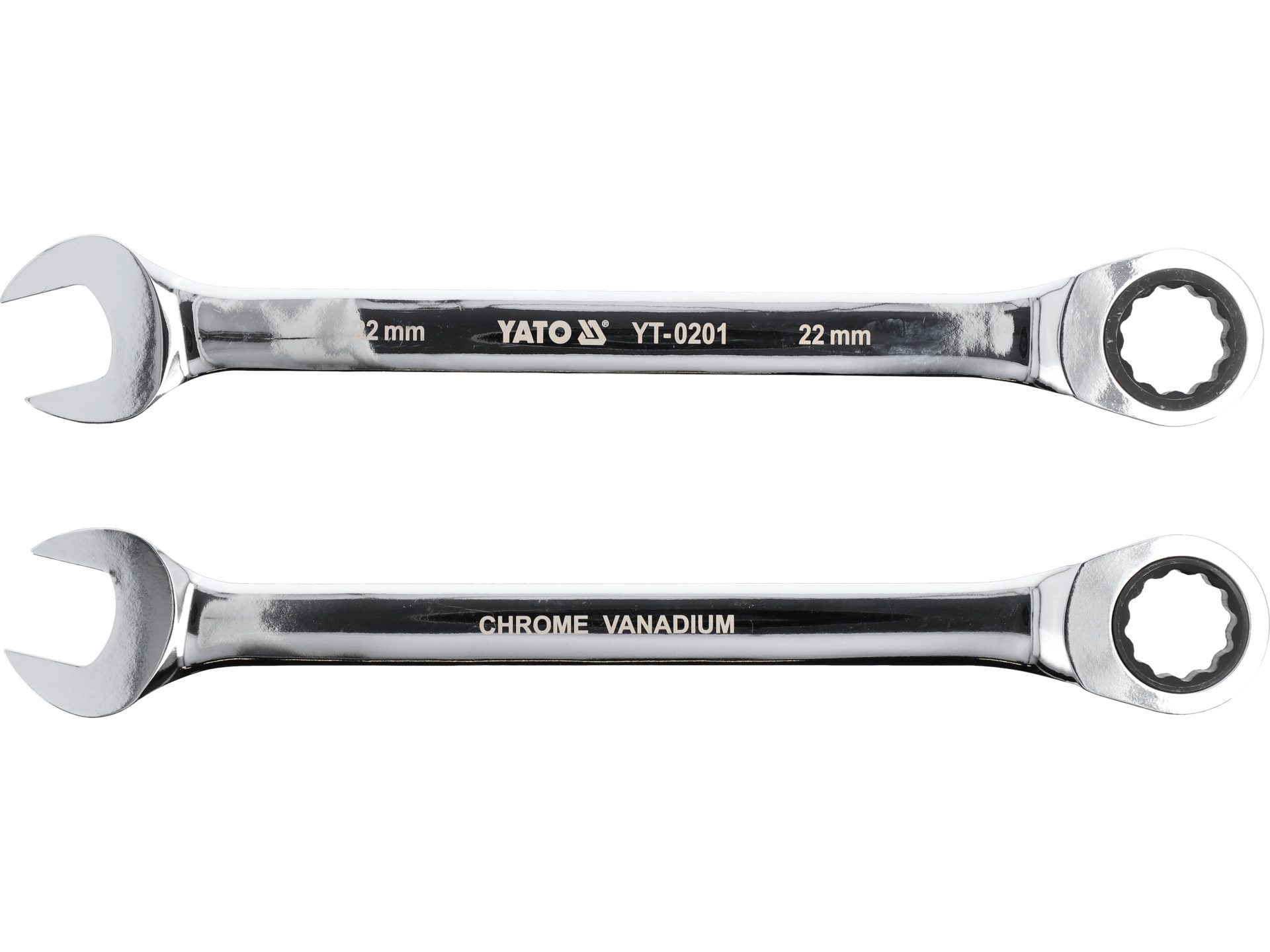 Yato Gabel- und Ringschlüssel Ratschen-Ringmaulschlüssel 22 mm feinverzahnt (Ratschen-Ringmaulschlüssel 22 mm feinverzahnt, 1 St)