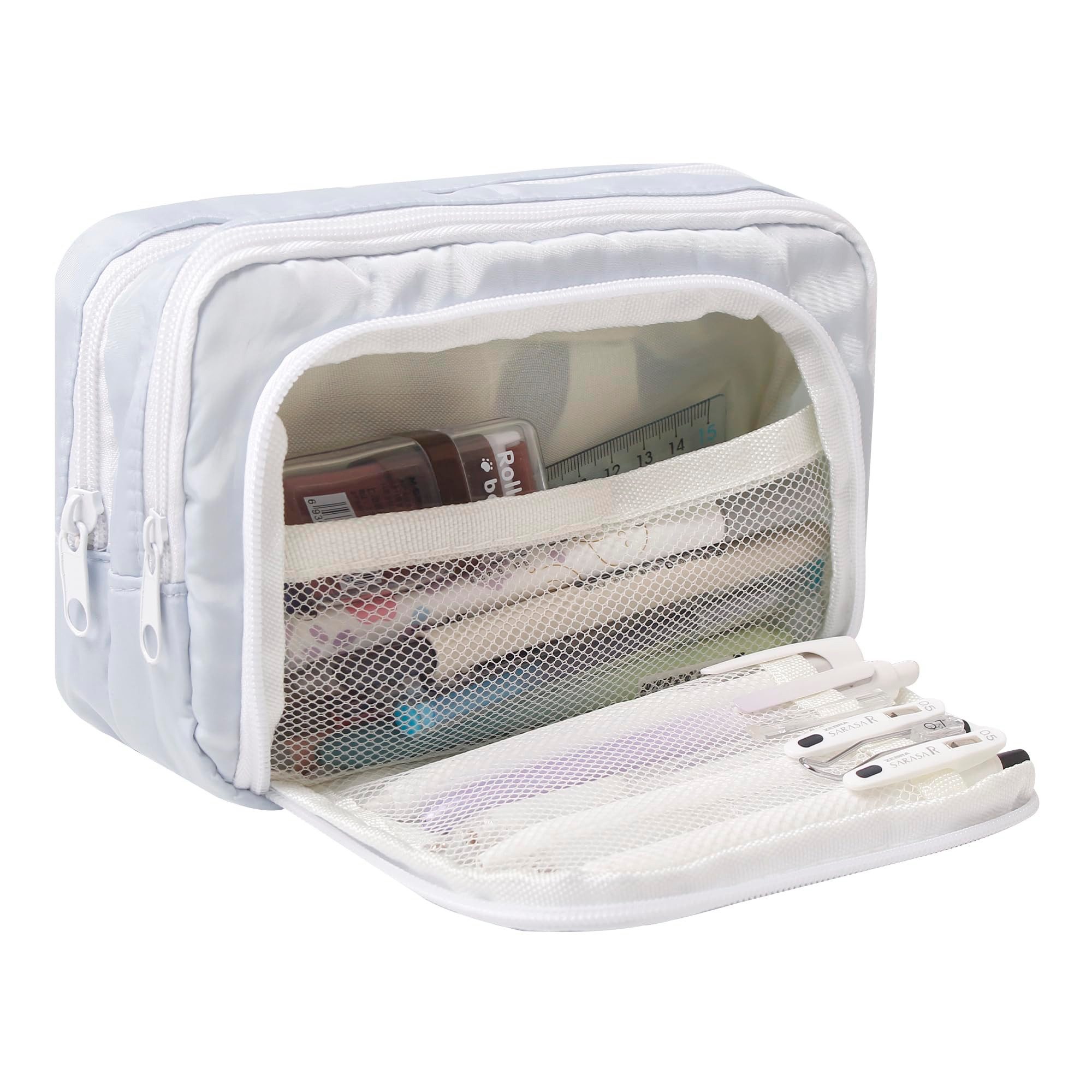 nsihing Federmäppchen Federmäppchen mit großer Kapazität, ästhetisches Mäppchen mit Fächern, Tragbare Federtasche für Schule, Uni und Büro