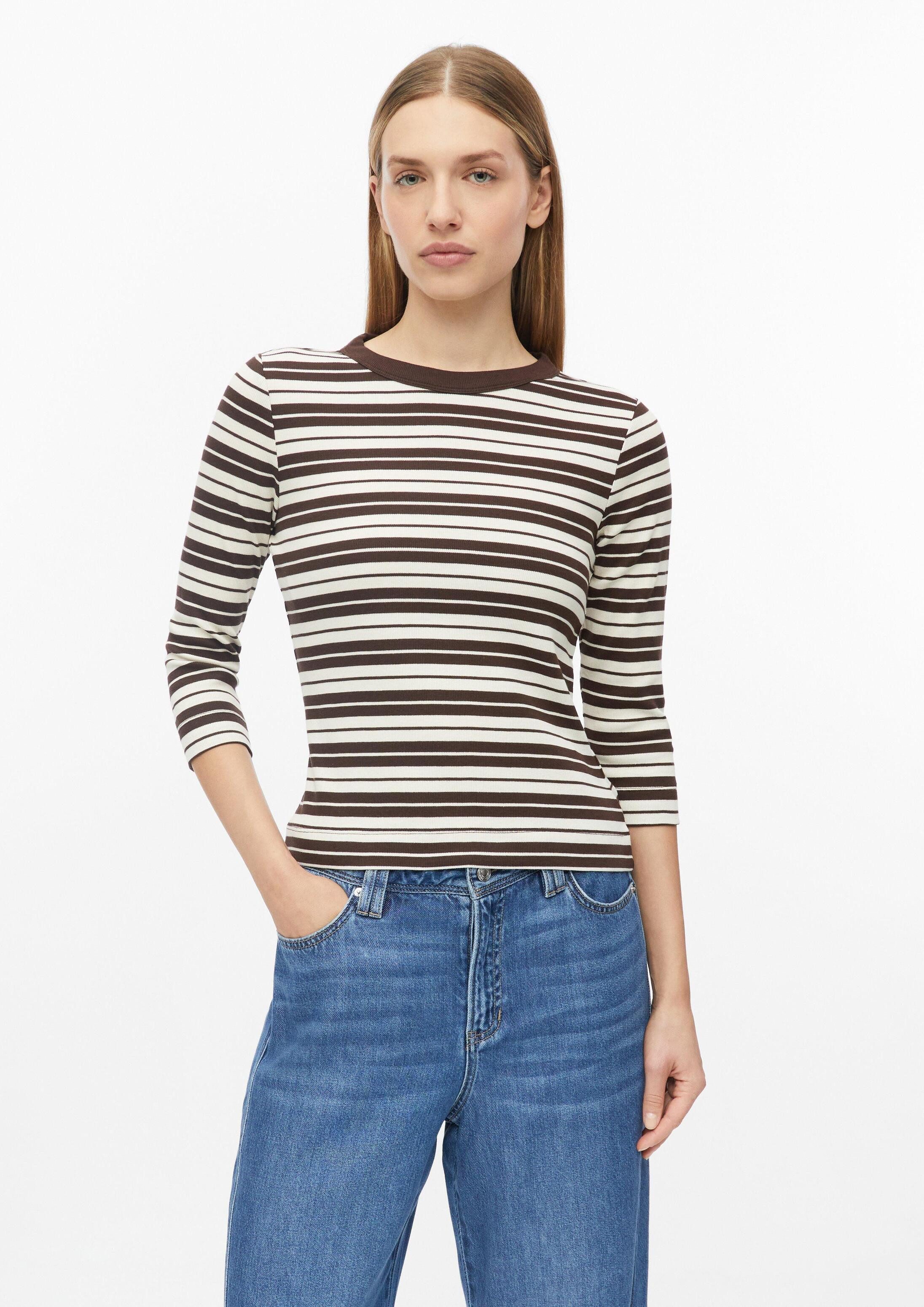 s.Oliver 3/4-Arm-Shirt T-Shirt 3/4-Arm-Rippshirt im Slim Fit