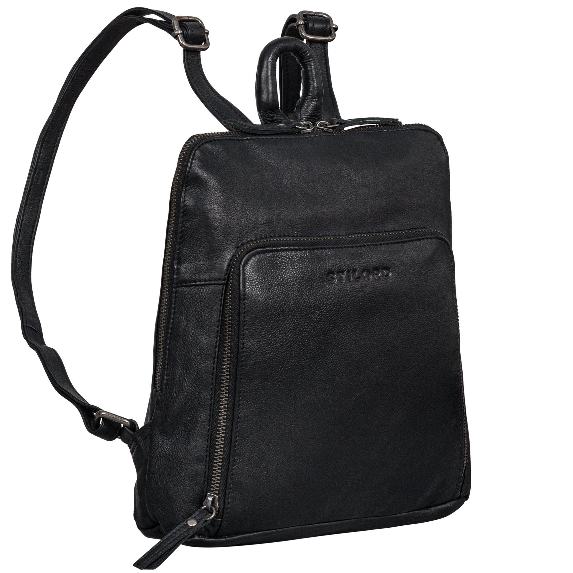STILORD Cityrucksack "Sally" Vintage Rucksack Damen Leder Klein günstig online kaufen